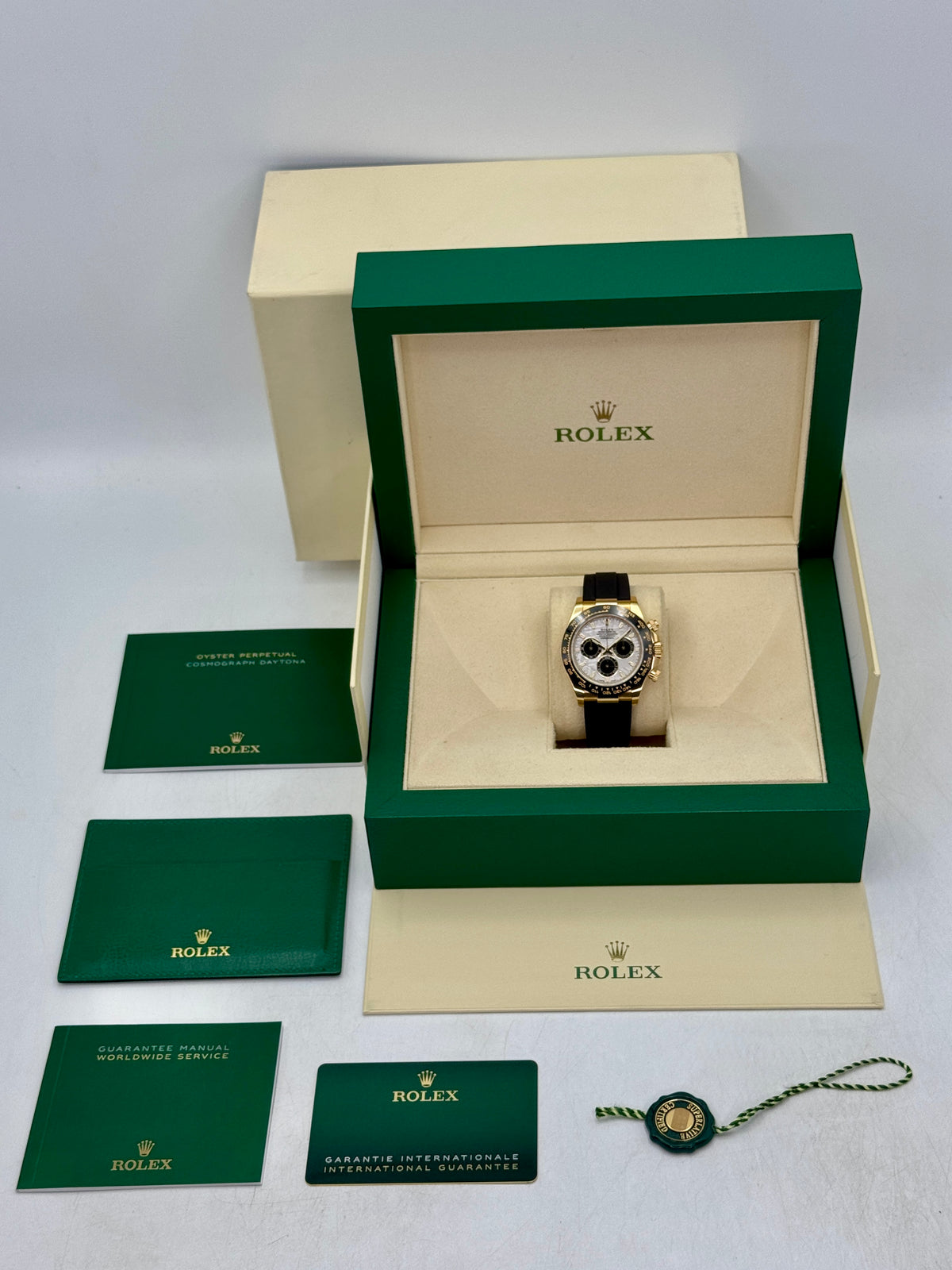 2022 Rolex Daytona 40mm 116518LN Yellow Gold Oysterflex Meteorite Dial