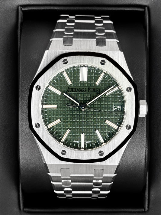 2024 Audemars Piguet Royal Oak 41mm 15510ST Stainless Steel Green Dial
