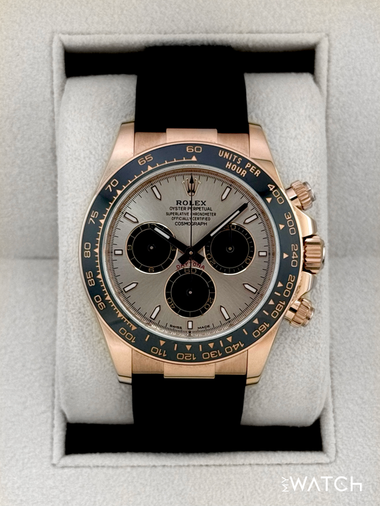 2025 Rolex Daytona 40mm 126515LN Rose Gold Oysterflex Sundust Dial