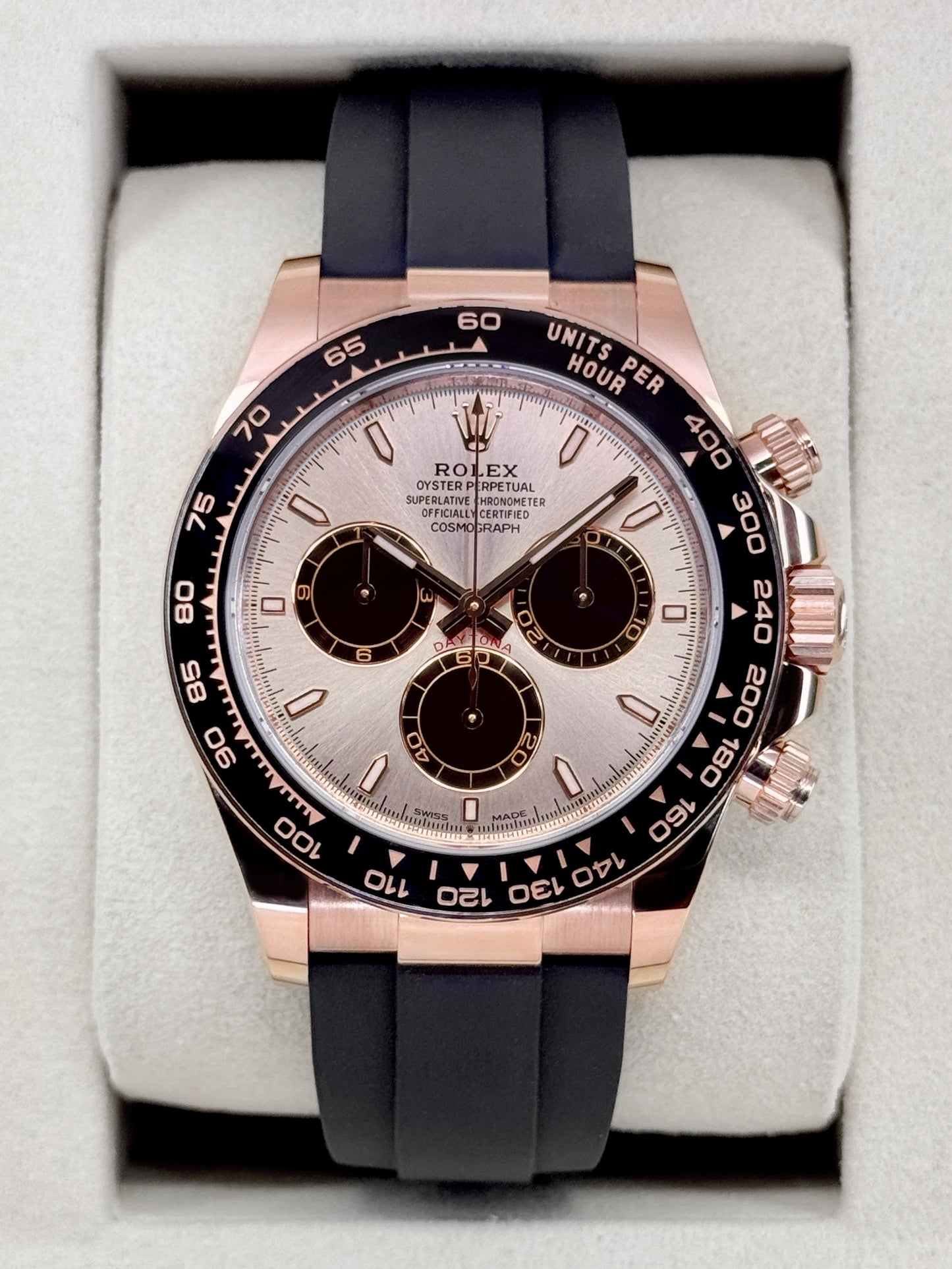 NEW 2026 Rolex Daytona 40mm 126515LN Rose Gold Oysterflex Sundust Dial