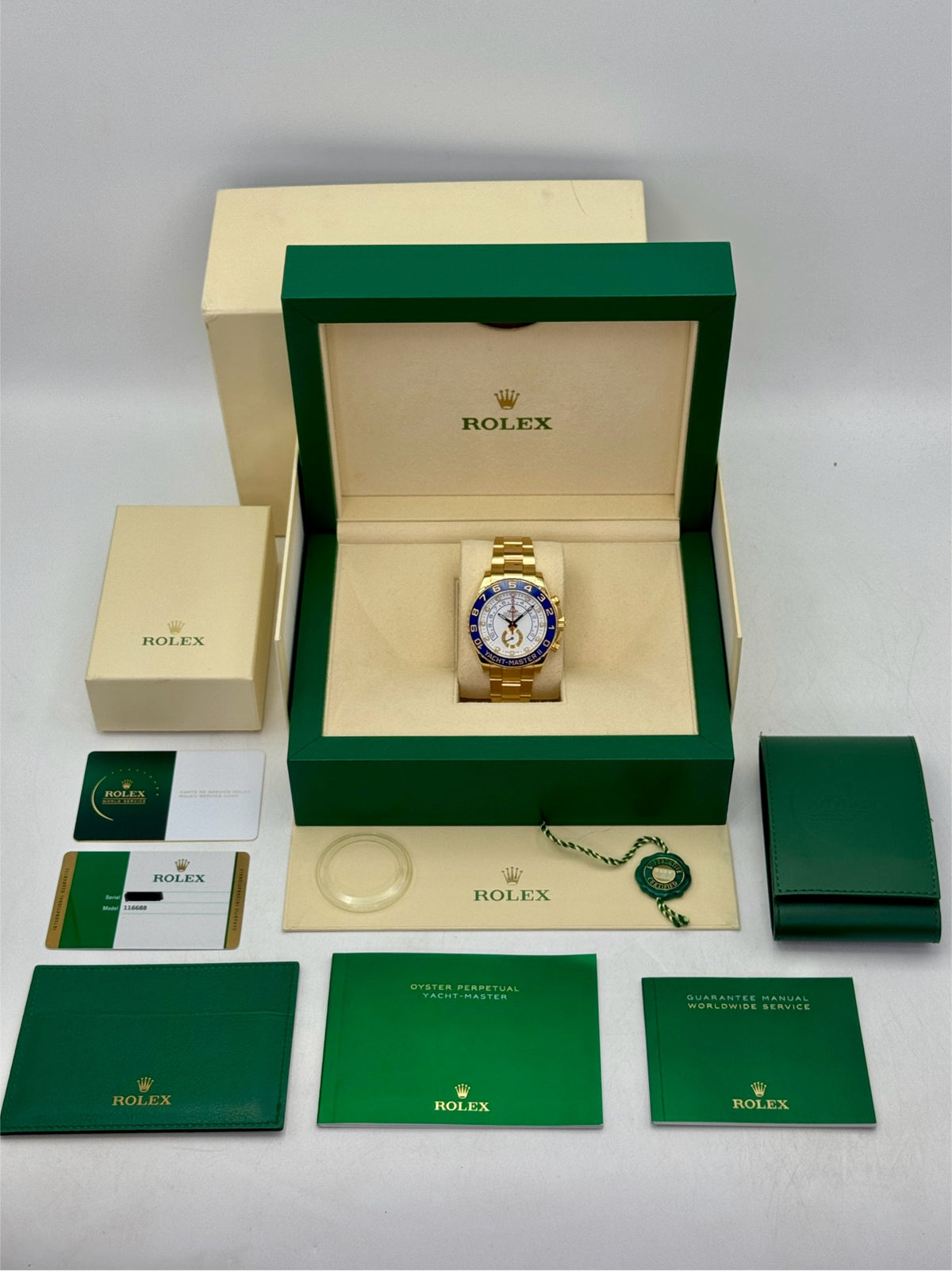 2017 Rolex Yacht-Master II 44mm 116688 18K Yellow Gold White Dial (Rolex Warranty)