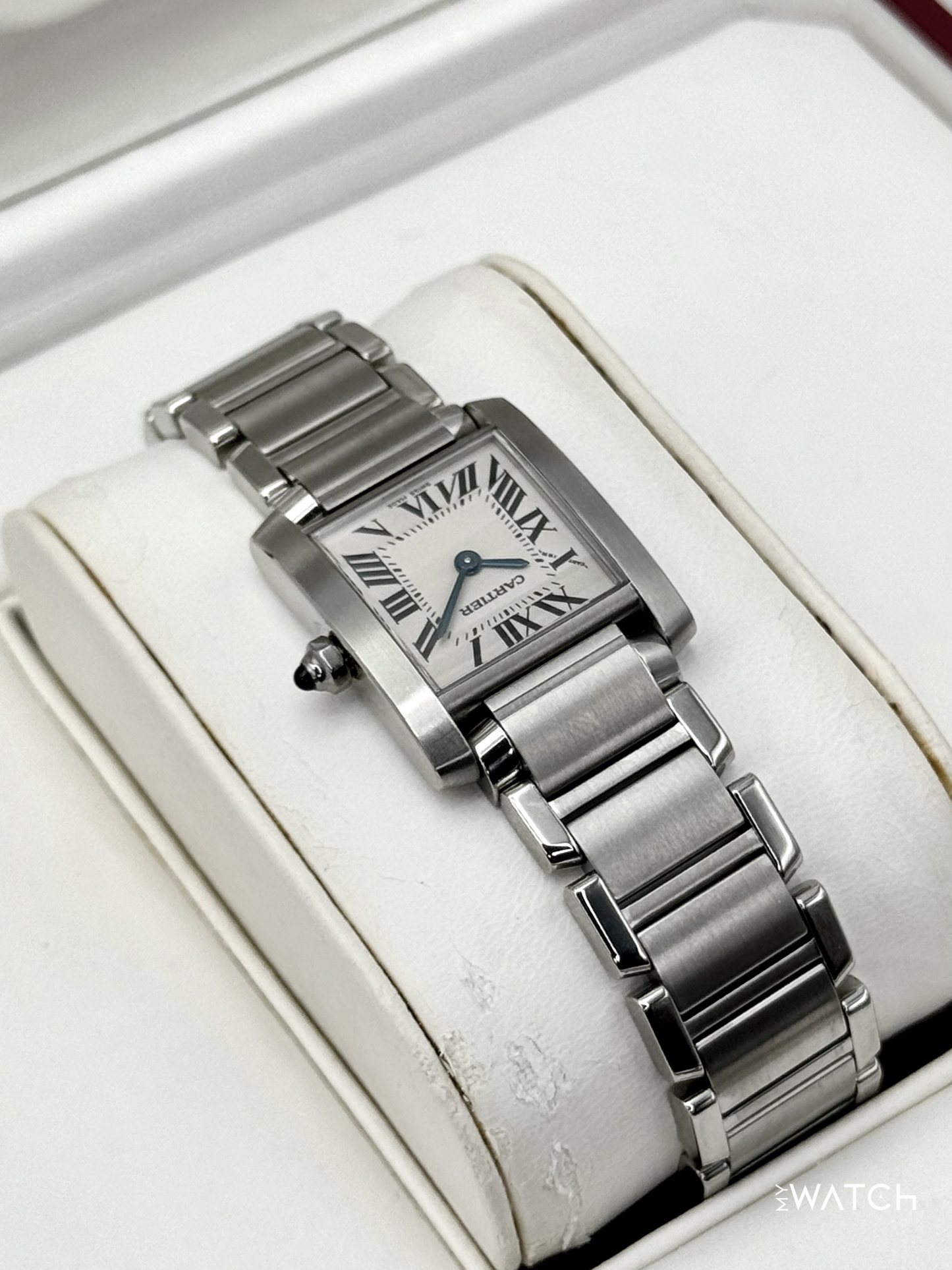 2001 Cartier Tank Francaise 20mm W51008Q3 Stainless Steel White Dial - MyWatchLLC