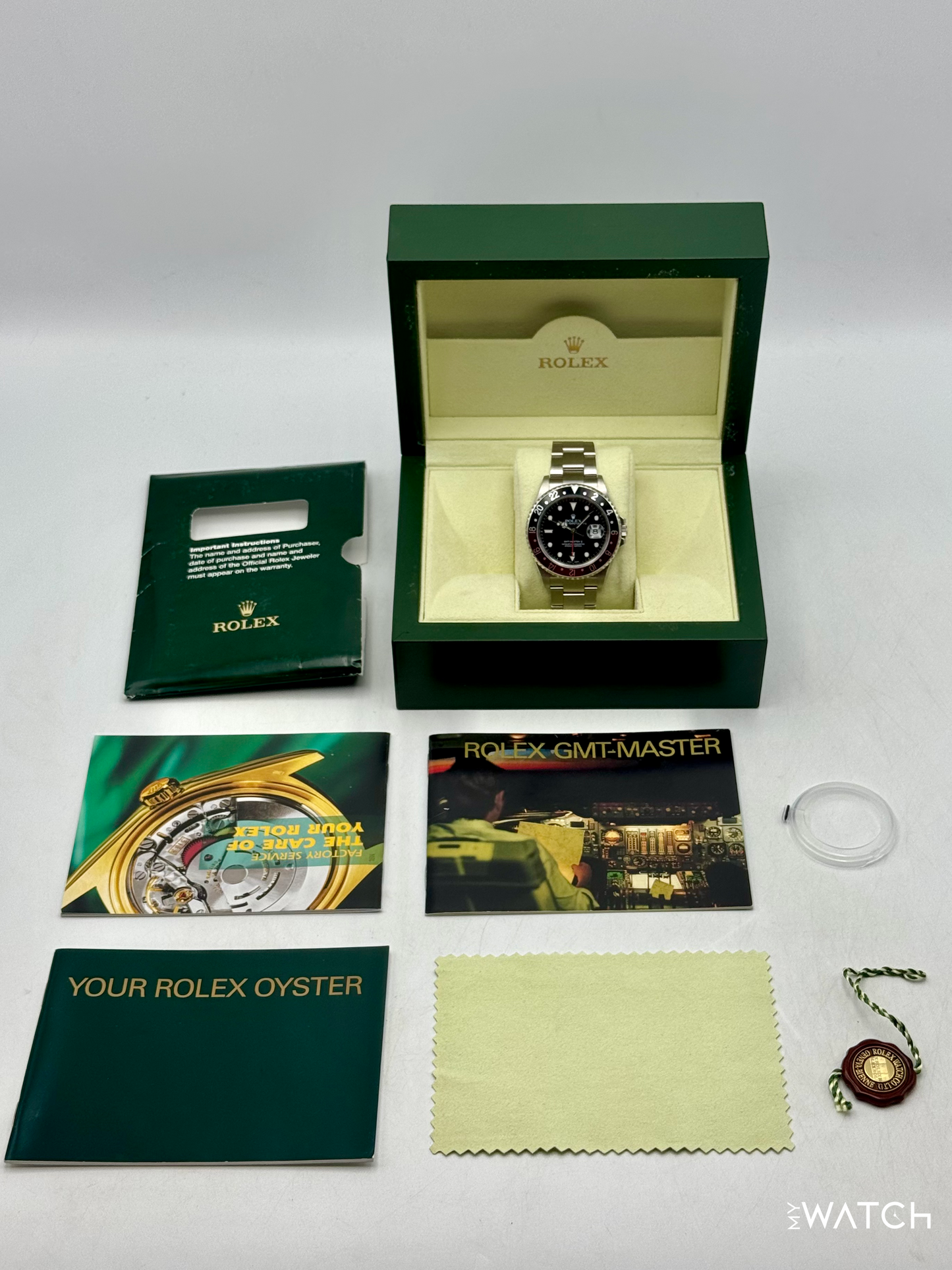 2005 Rolex GMT Master II "Coke" 40mm 16710 Stainless Steel Oyster Black Dial