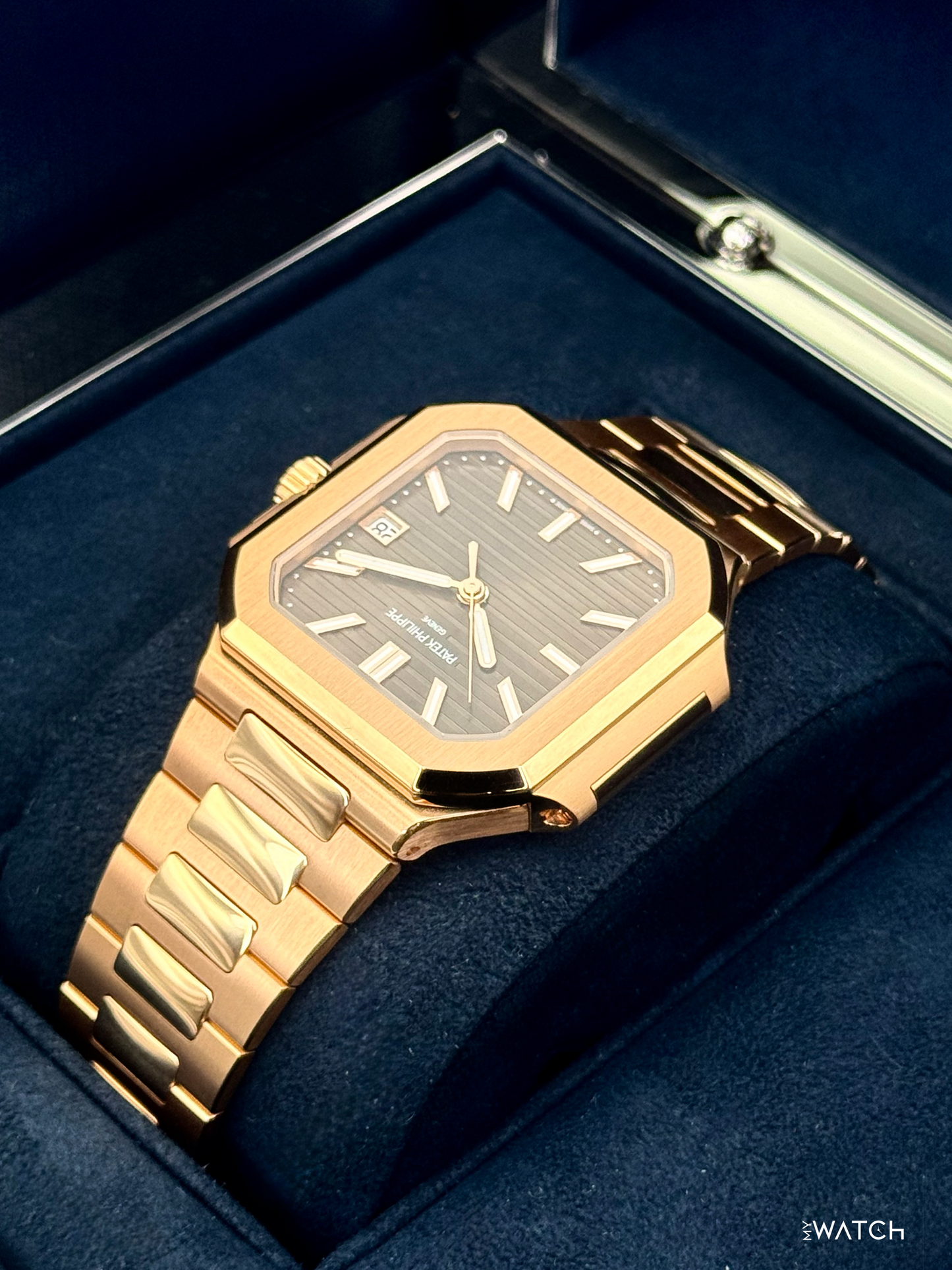 2025 Patek Philippe Cubitus 40mm 7128 Rose Gold Sunburst Brown Dial - MyWatchLLC