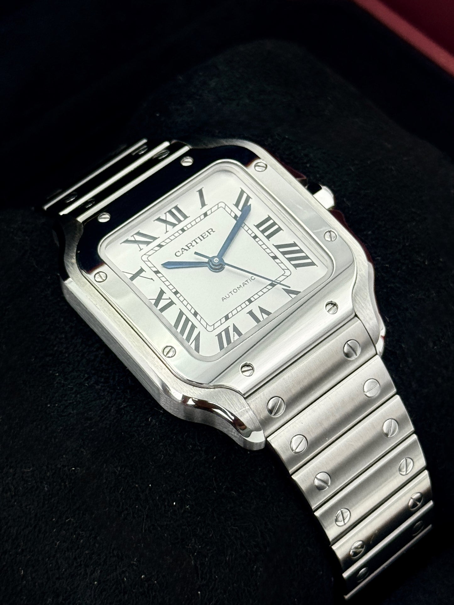 2023 Cartier Santos De Cartier 35.1mm WSSA0029 Stainless Steel White Dial
