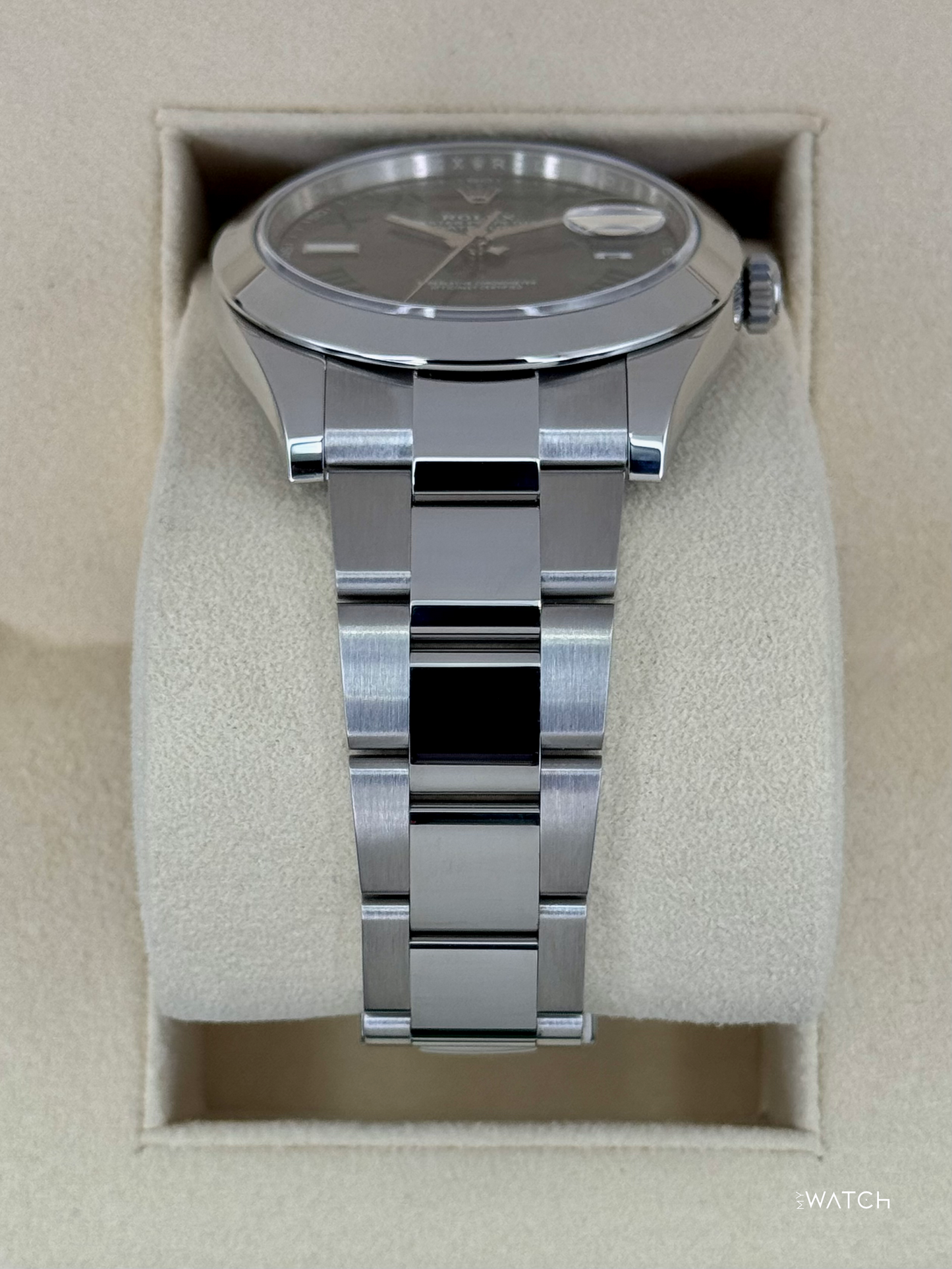 2021 Rolex Datejust 41mm 126300 Stainless Steel Oyster Wimbledon Dial