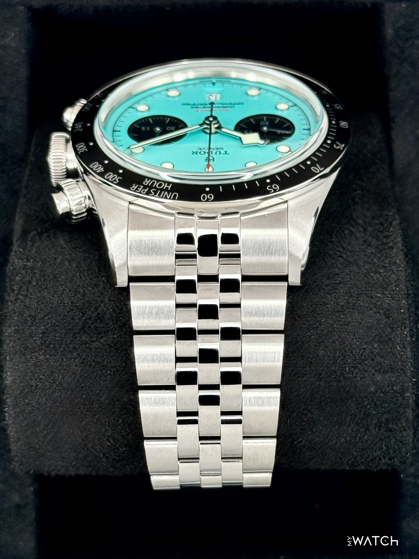 NEW 2026 Tudor Black Bay Chrono 41mm 79360N Flamingo Blue Dial - MyWatchLLC