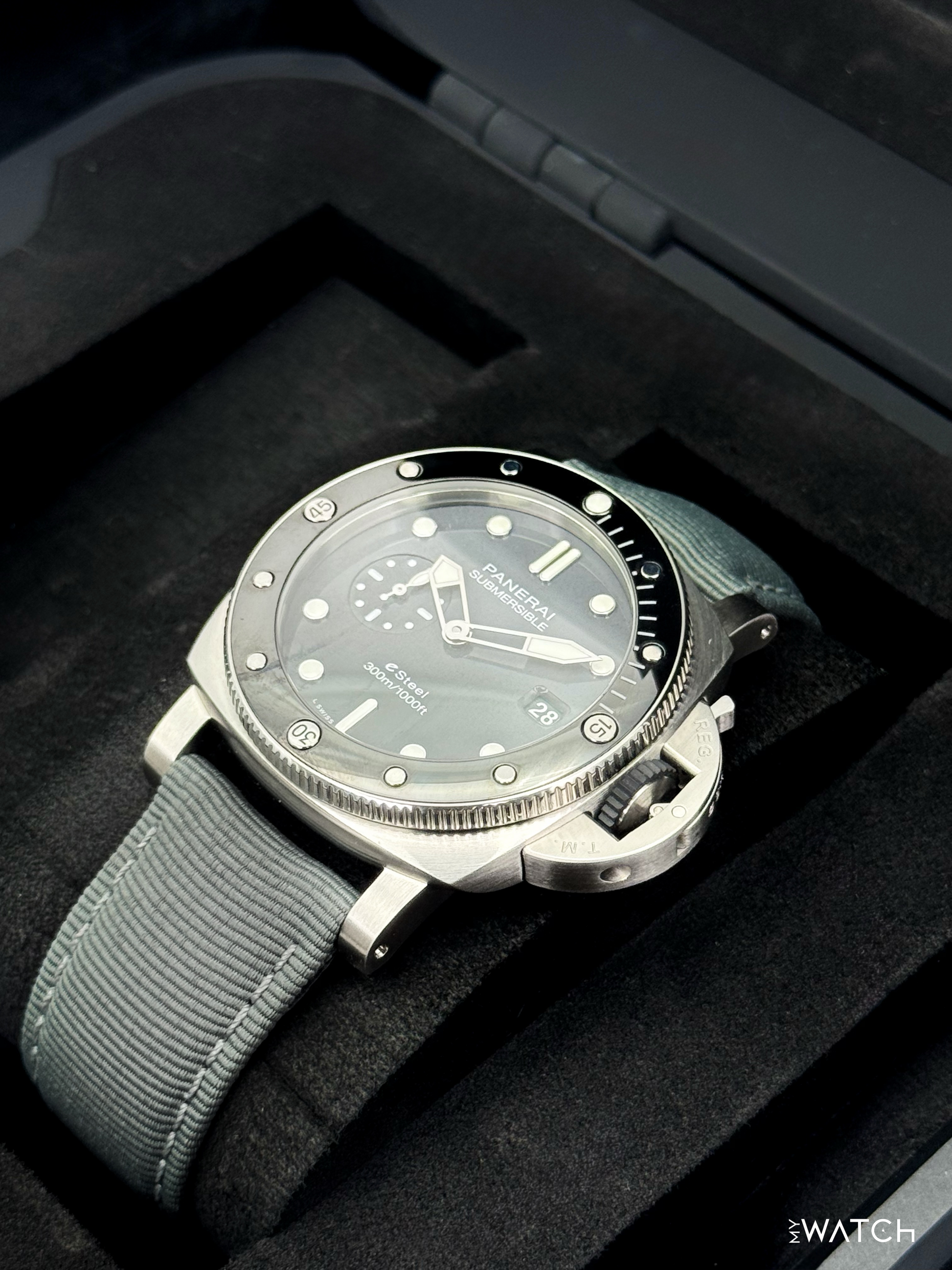 2022 Panerai Quarantaquattro 44mm PAM01288 Stainless Steel Grey Dial - MyWatchLLC