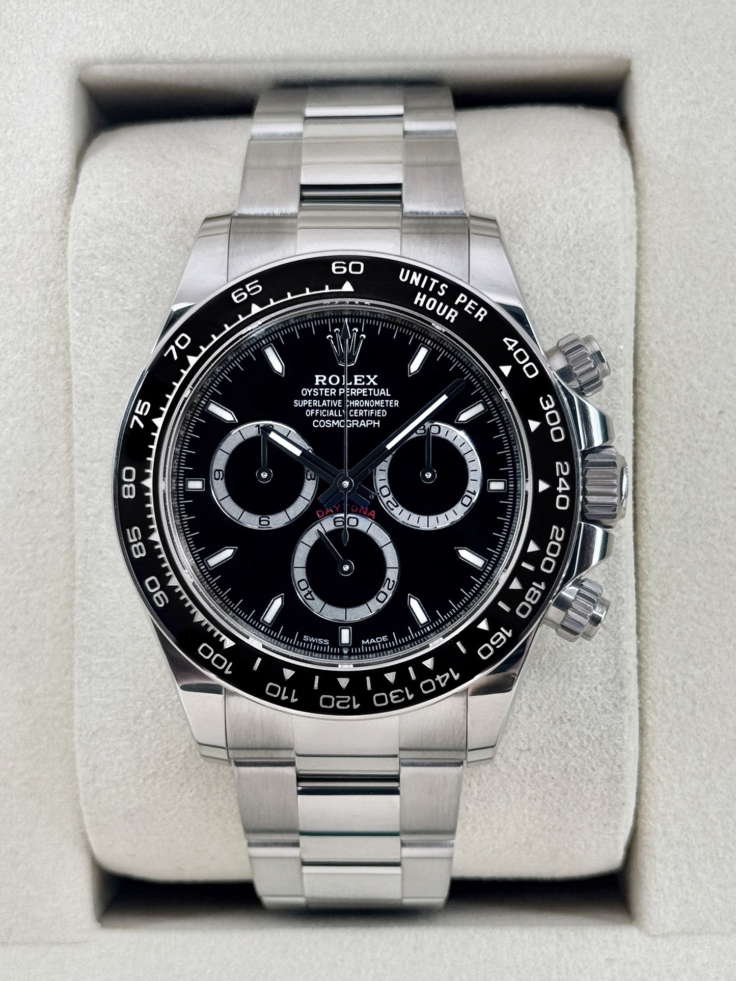 NEW 2025 Rolex Daytona 40mm 126500LN Stainless Steel Black Dial
