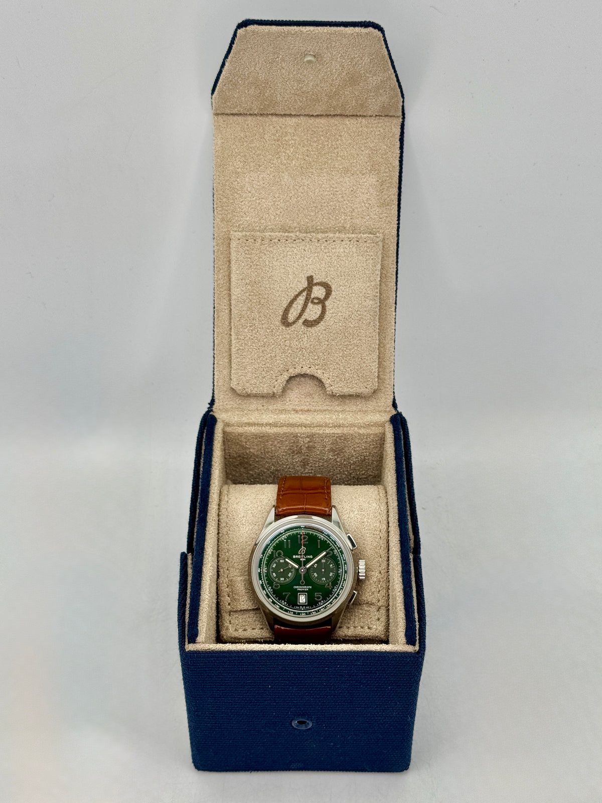 2025 Breitling Premier B01 Chronograph 42mm AB0145 Stainless Steel Green Dial