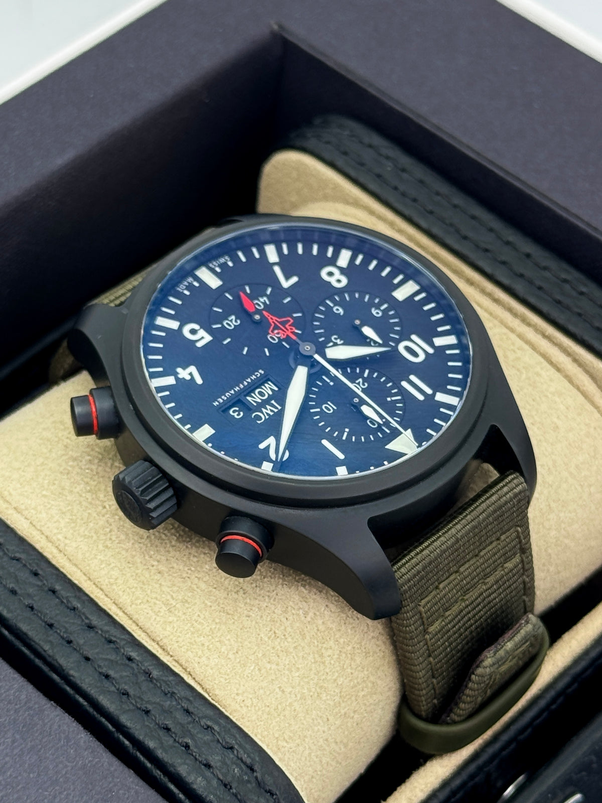 2021 IWC Pilot Chronograph Top Gun 44mm IW389104 Ceramic Black Dial
