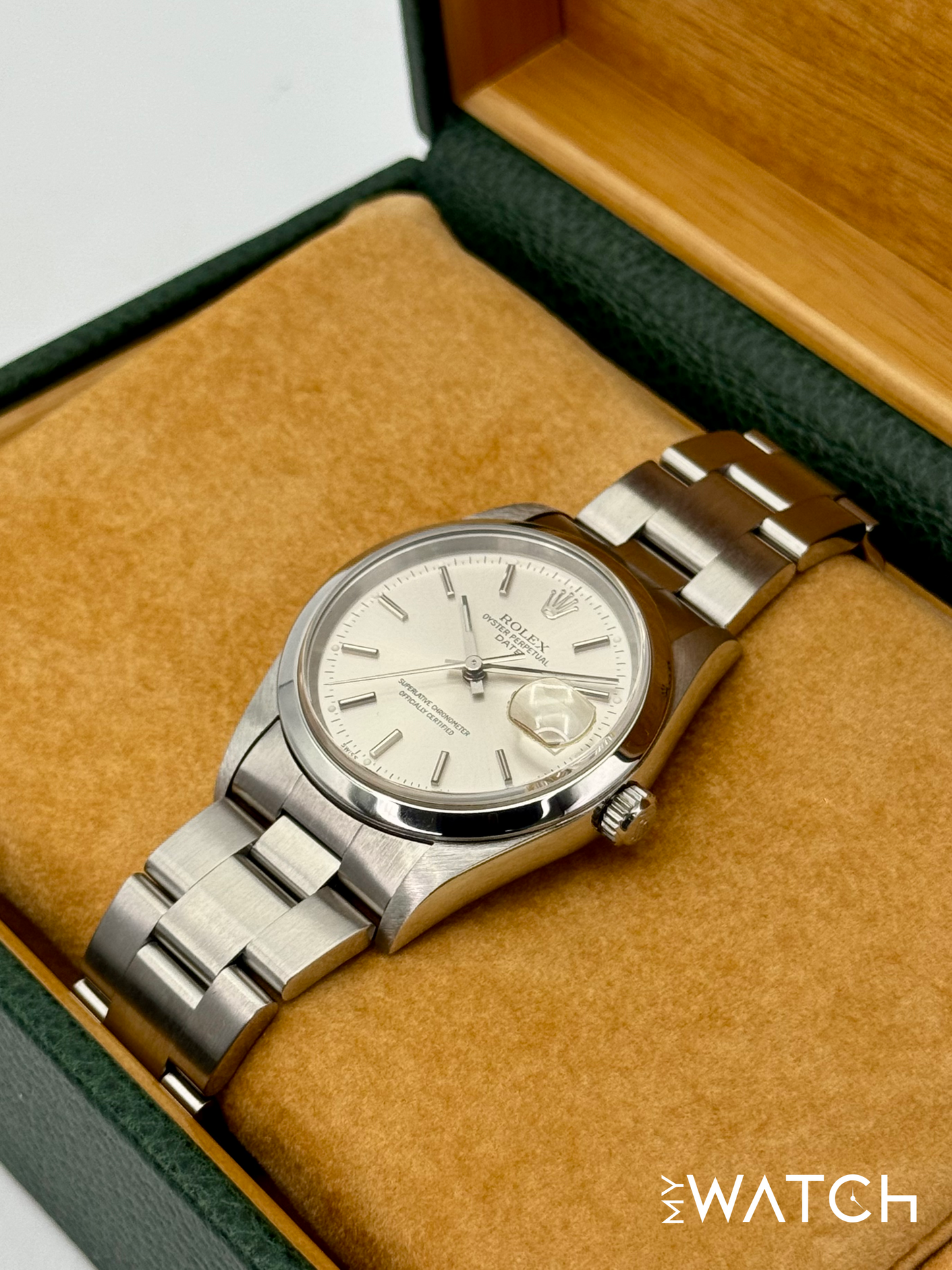 2001 Rolex Oyster Perpetual Date 34mm 15200 Stainless Steel Silver Dial