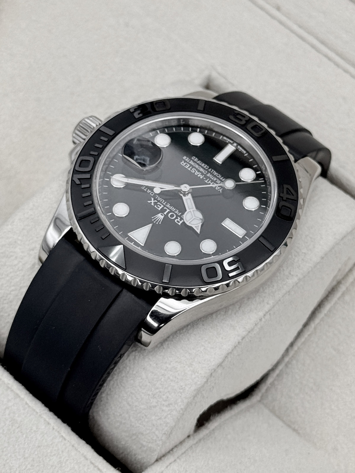 2020 Rolex Yacht-Master 42mm 226659 White Gold Oysterflex Black Dial