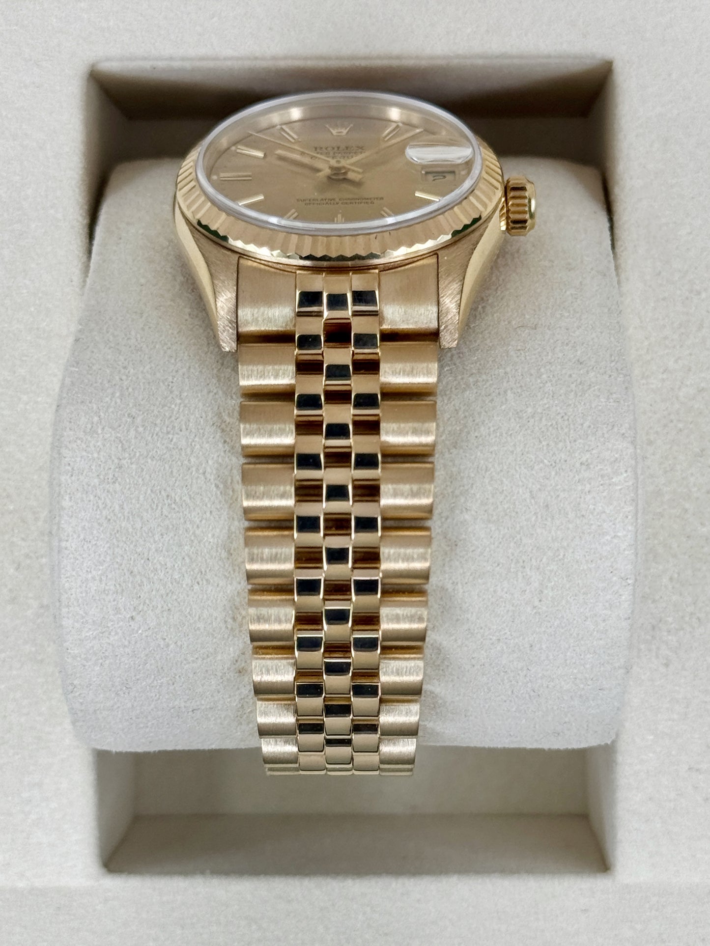 1990 Rolex Datejust 31mm 68278 Yellow Gold Jubilee Champagne Dial (Collectors Set)