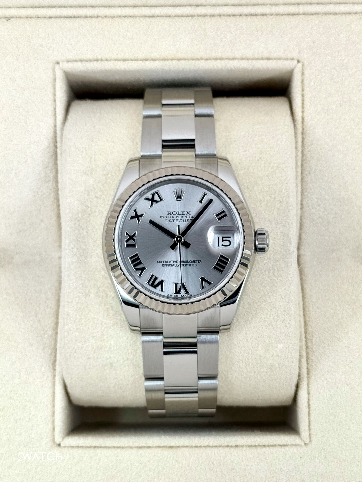 2015 Rolex Datejust 31mm 178274 Stainless Steel Oyster Silver Dial