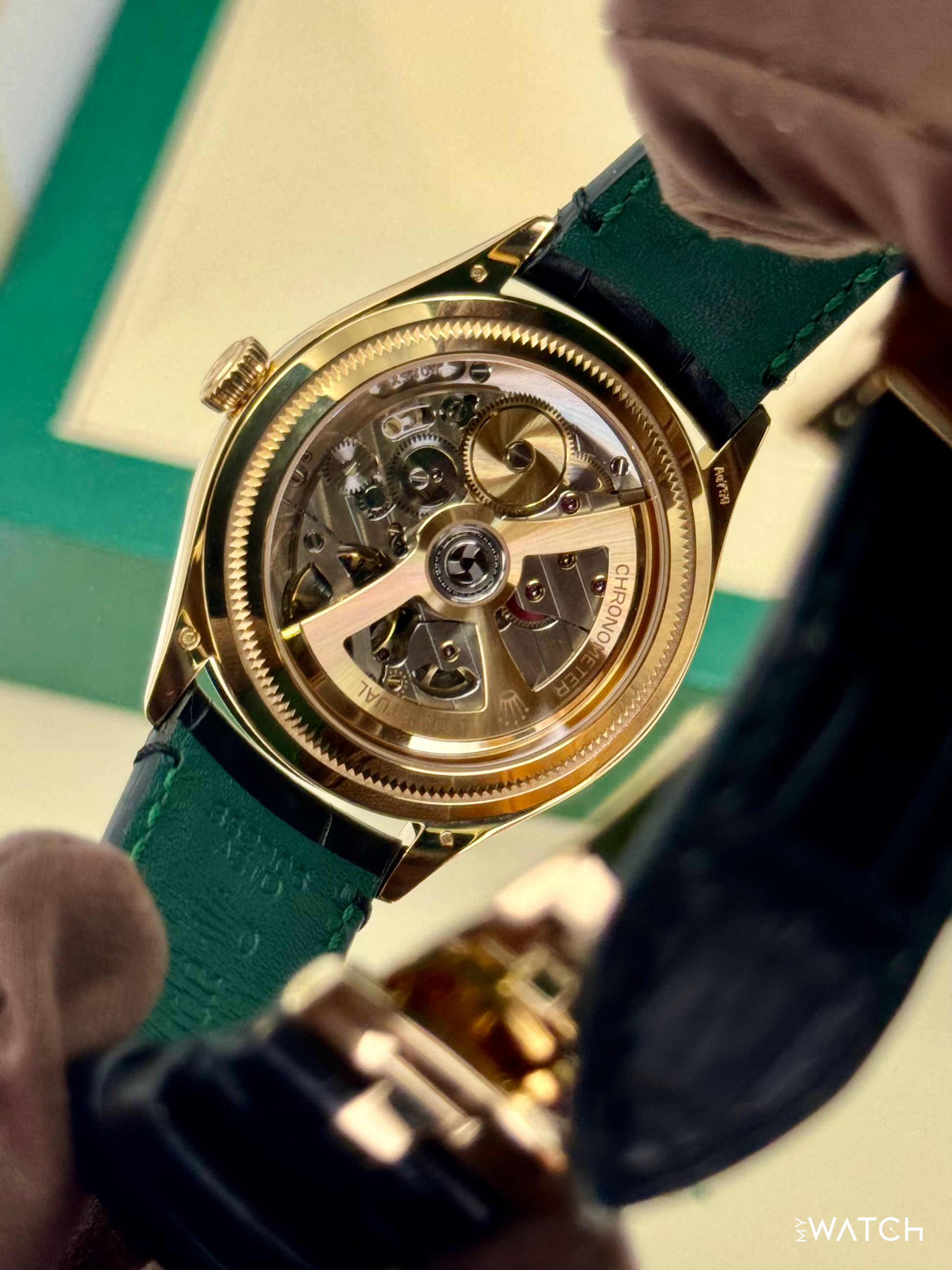 2024 Rolex 1908 39mm 52508 Yellow Gold Black Dial - MyWatchLLC