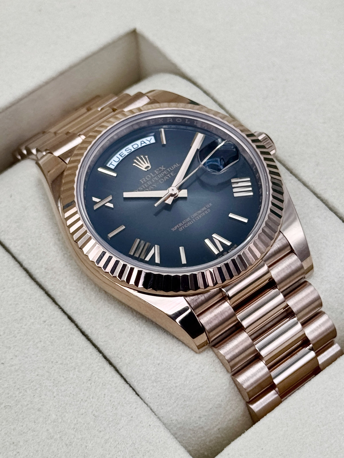 2026 Rolex Day-Date 40mm 228235 Presidential Slate Ombre Dial