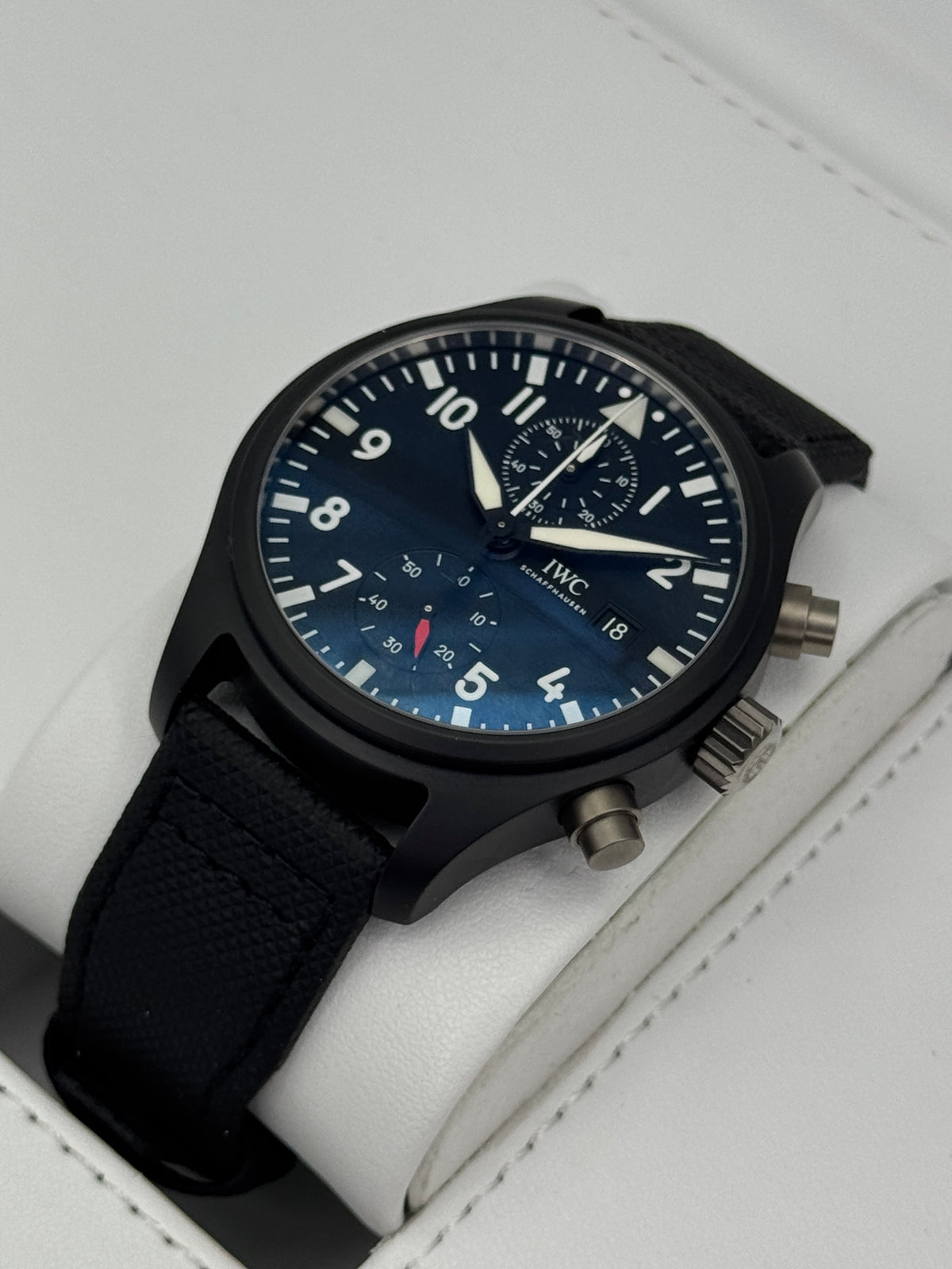 2018 IWC Pilot Chronograph Top Gun 44mm IW389001 Ceramic Black Dial