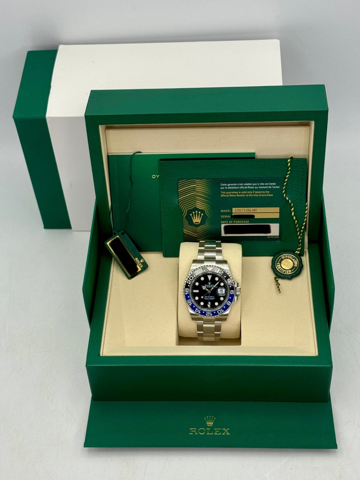 NEW 2026 Rolex GMT-Master II Batman 40mm 126710BLNR Oyster (NEW STYLE CARD)