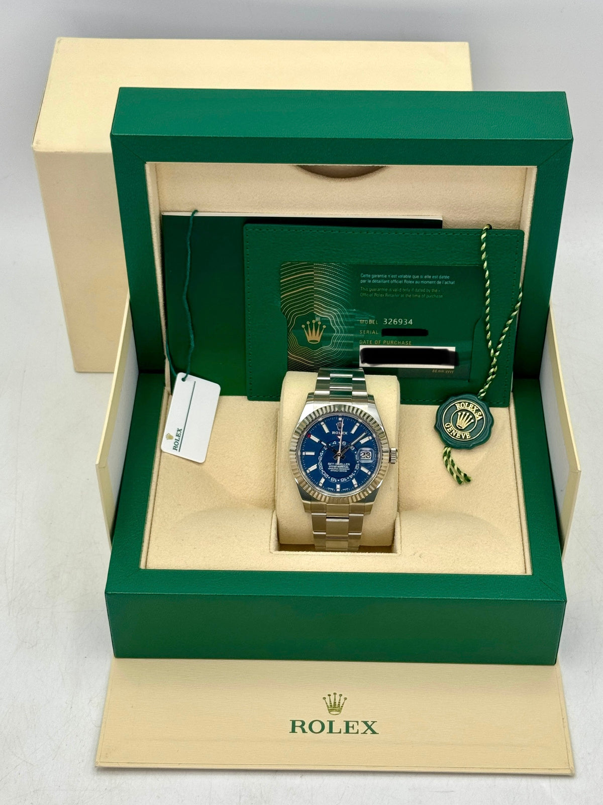 2022 Rolex Sky-Dweller 42mm 326934 Stainless Steel Oyster Blue Dial