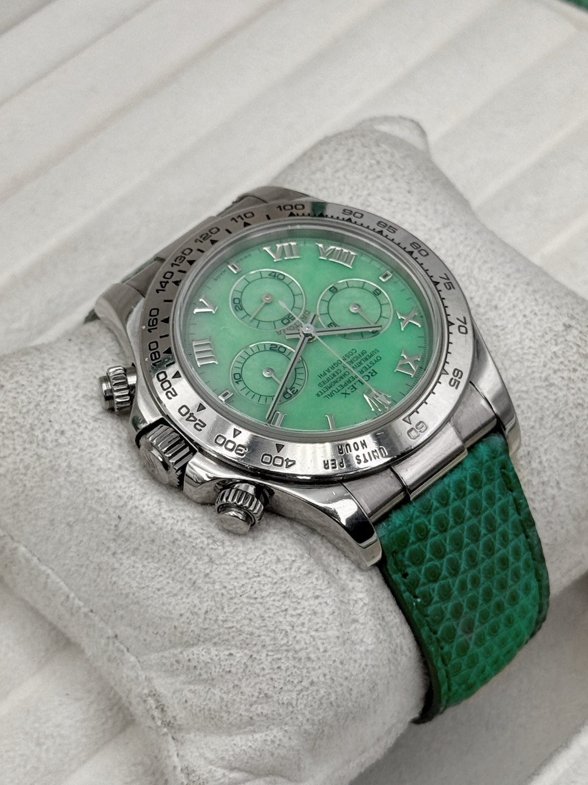 2000 Rolex Daytona 40mm 116519 White Gold Green Dial