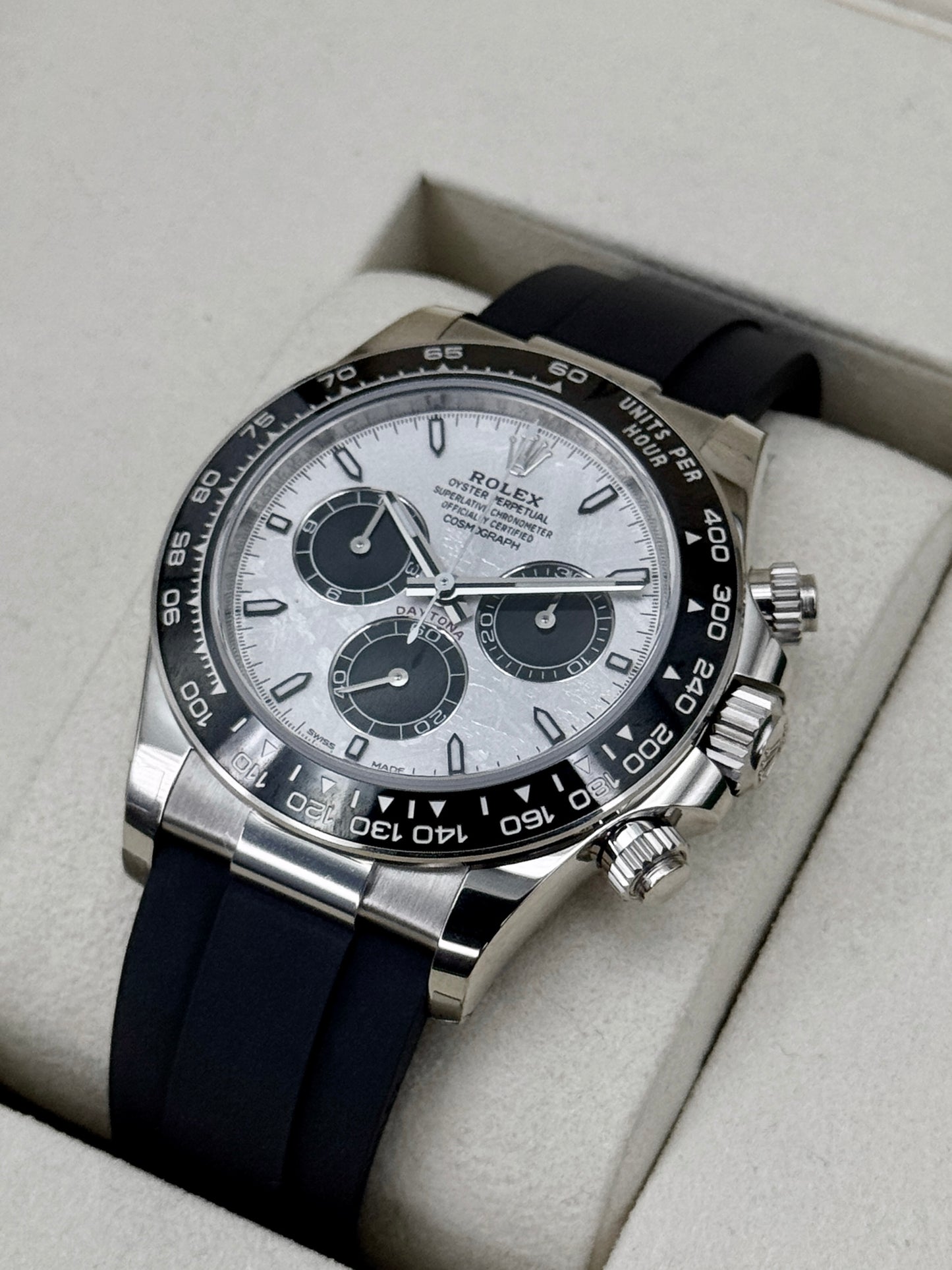 NEW 2026 Rolex Daytona 40mm 126519LN White Gold Oysterflex Meteorite Dial