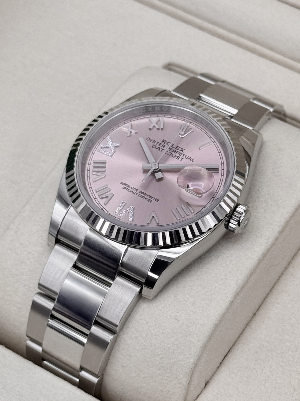 NEW 2026 Rolex Datejust 36mm 126234 Stainless Steel Oyster Pink Diamond Dial