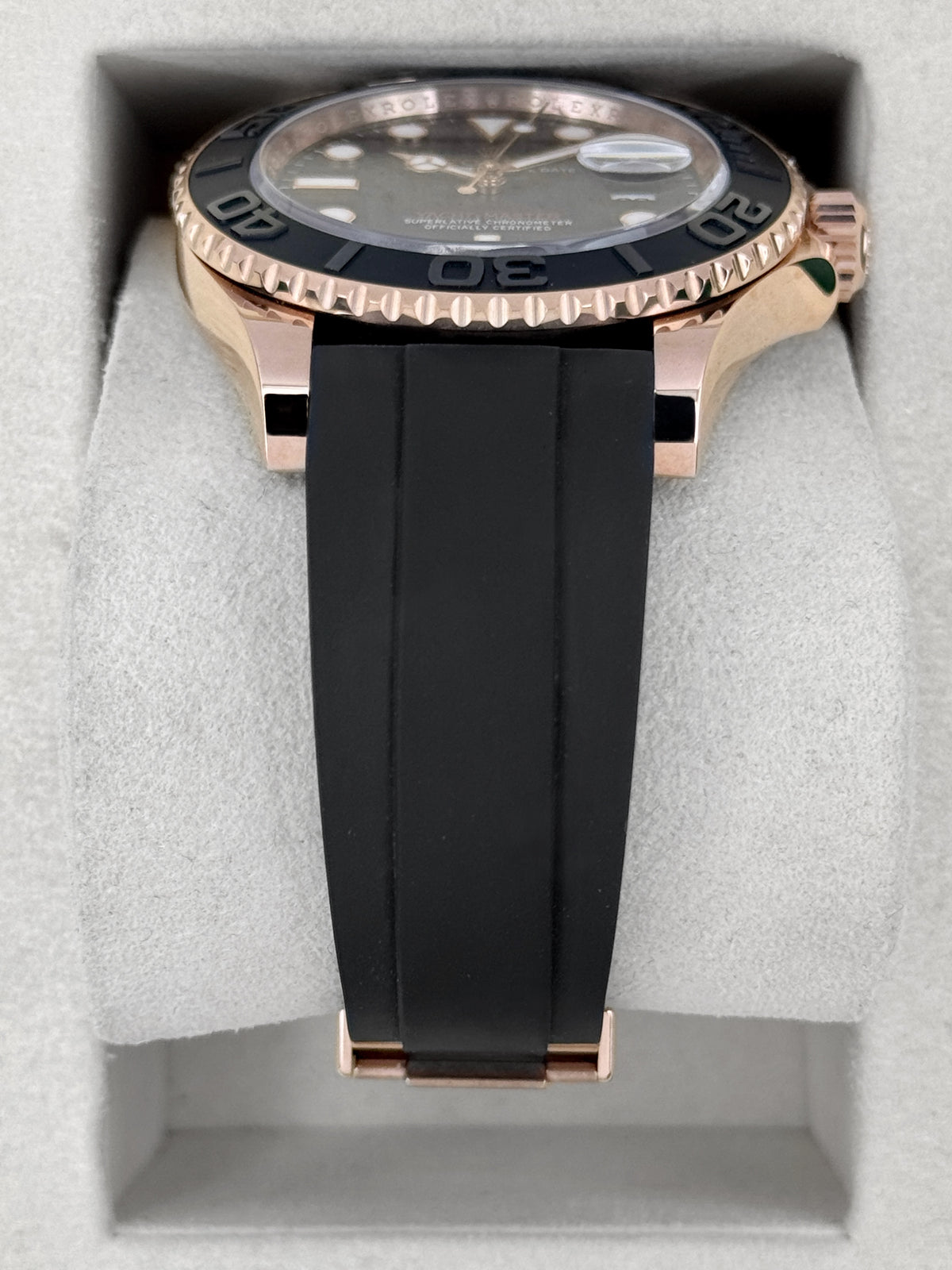 NEW 2026 Rolex Yacht-Master 40mm 126655 Rose Gold Oysterflex Black Dial