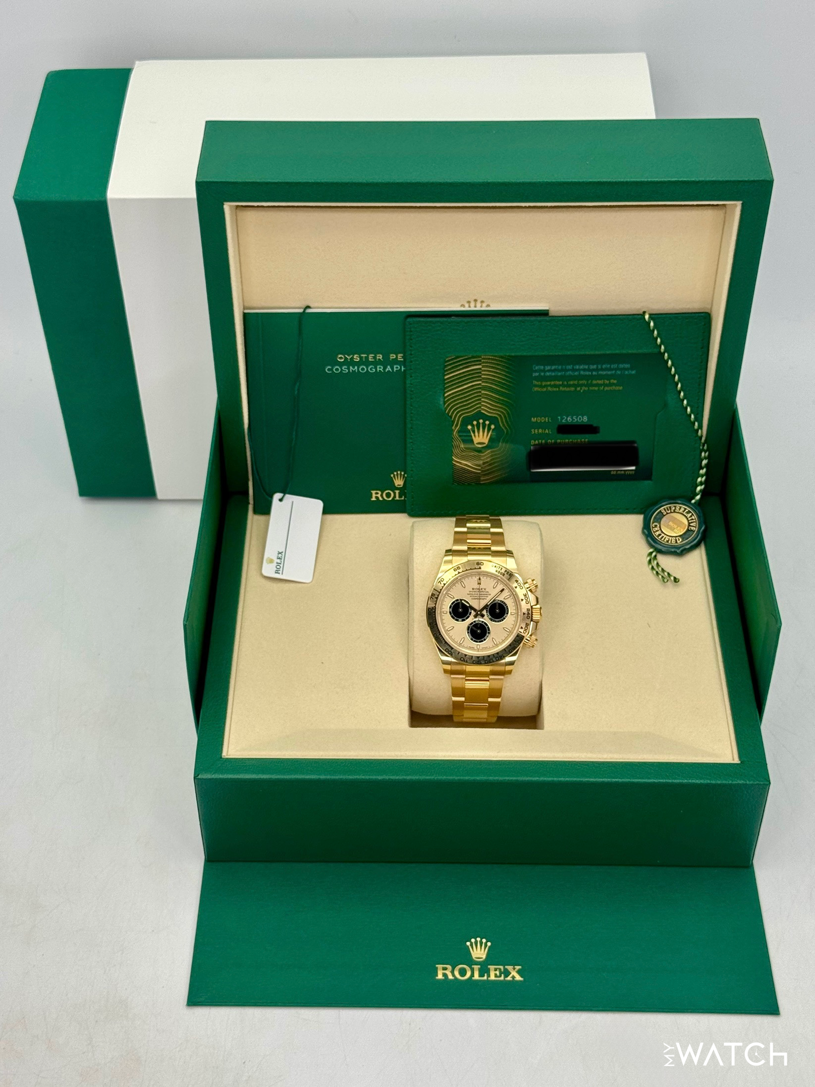 NEW 2026 Rolex Daytona 40mm 126508 18K Yellow Gold Champagne "Pikachu" Dial (STICKERED) - MyWatchLLC