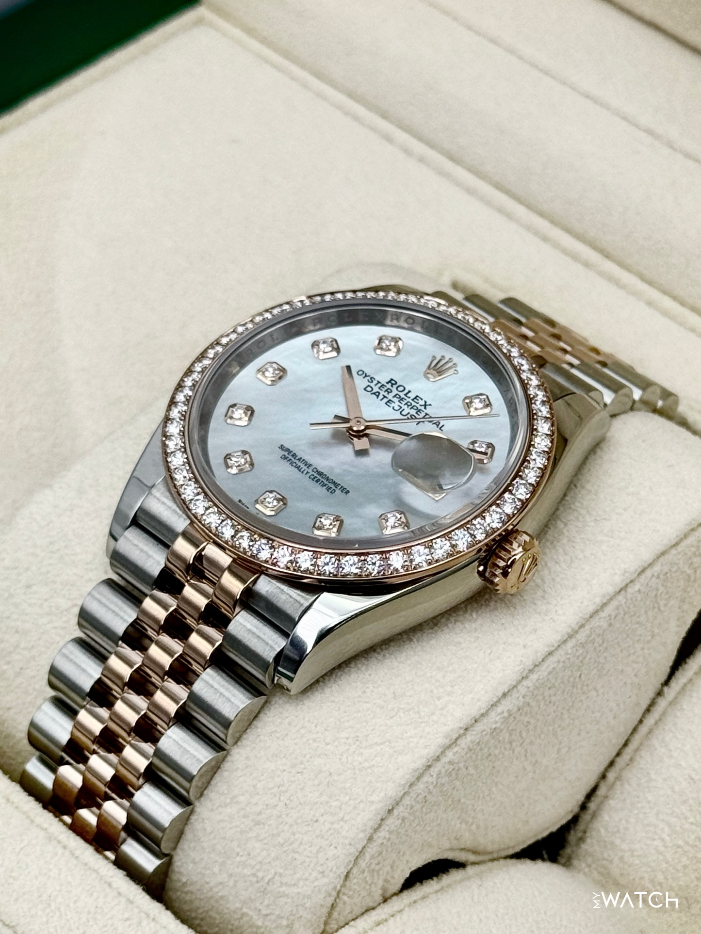 2024 Rolex Datejust 36mm 126281RBR Two-Tone Jubilee MOP Diamond Dial