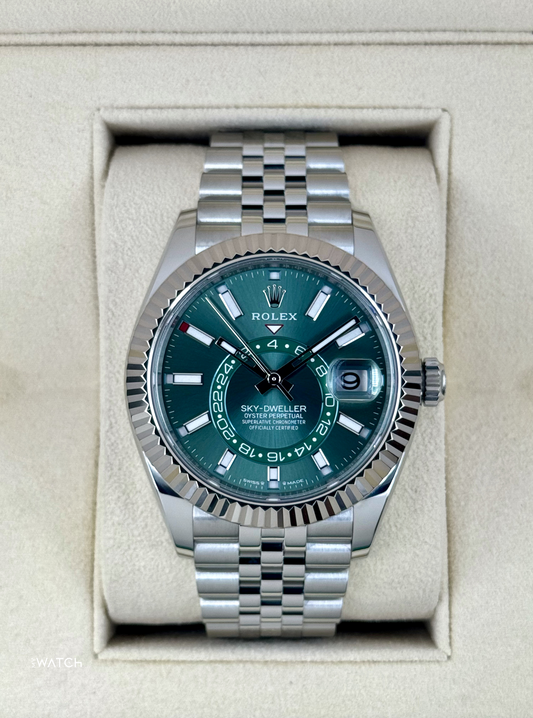 2025 Rolex Sky-Dweller 42mm 336934 Jubilee Green Dial