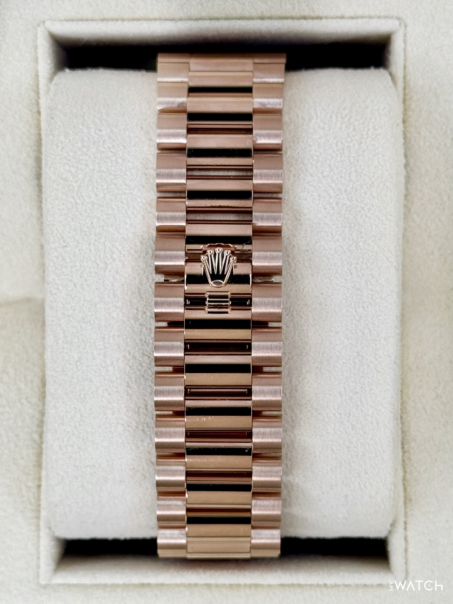 2022 Rolex Day-Date 40mm 228345RBR Rose Gold White Dial (CPO) - MyWatchLLC