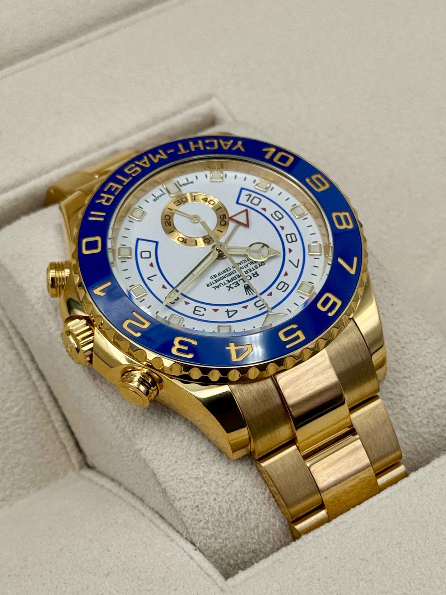 2022 Rolex Yacht-Master II 44mm 116688 18K Yellow Gold White Dial