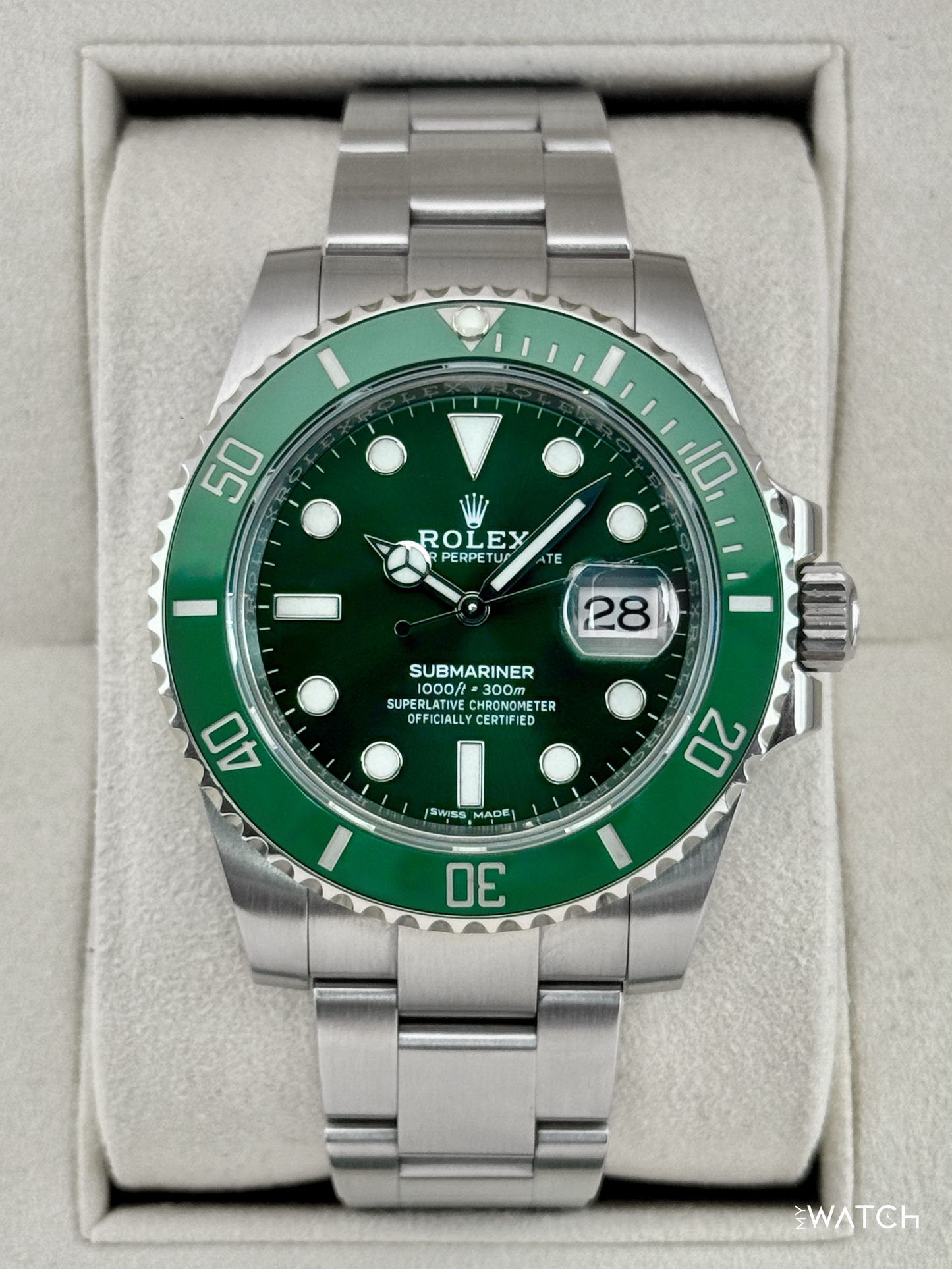 2020 Rolex Submariner “Hulk” 40mm 116610LV Green Dial (GREEN CARD) - MyWatchLLC