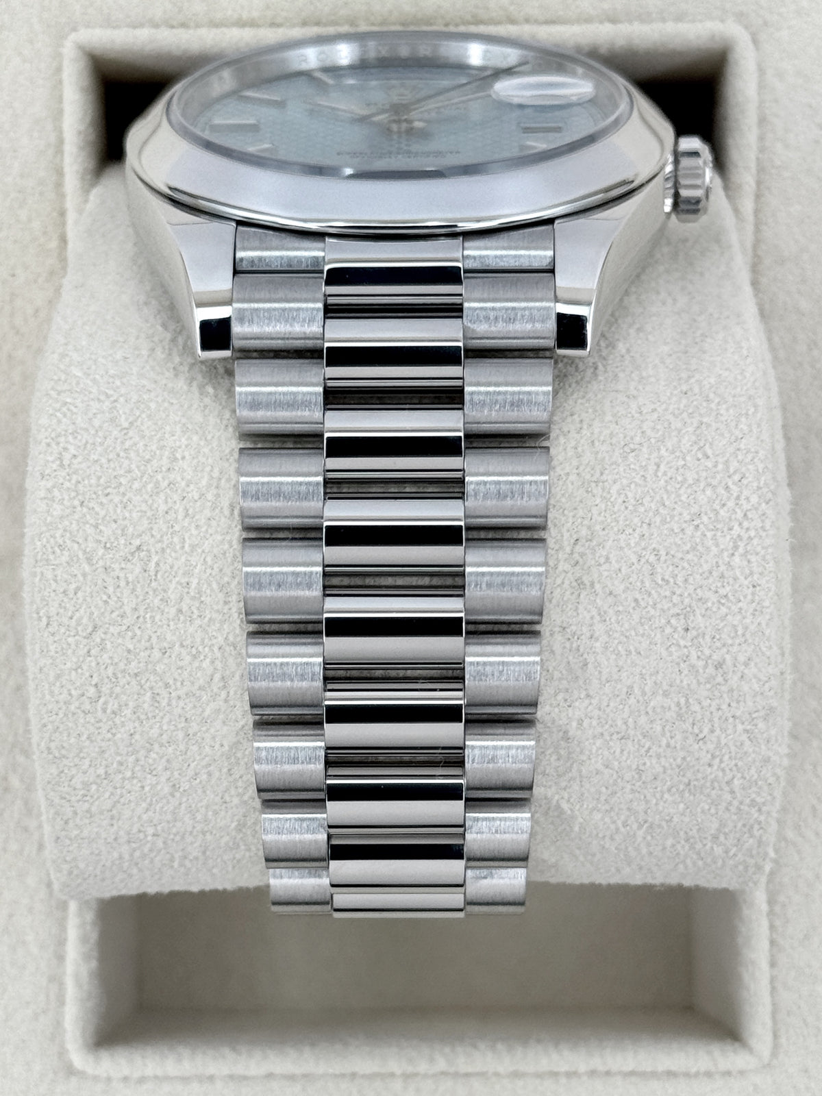 2022 Rolex Day-Date 40mm 228206 Platinum Blue Motif Dial
