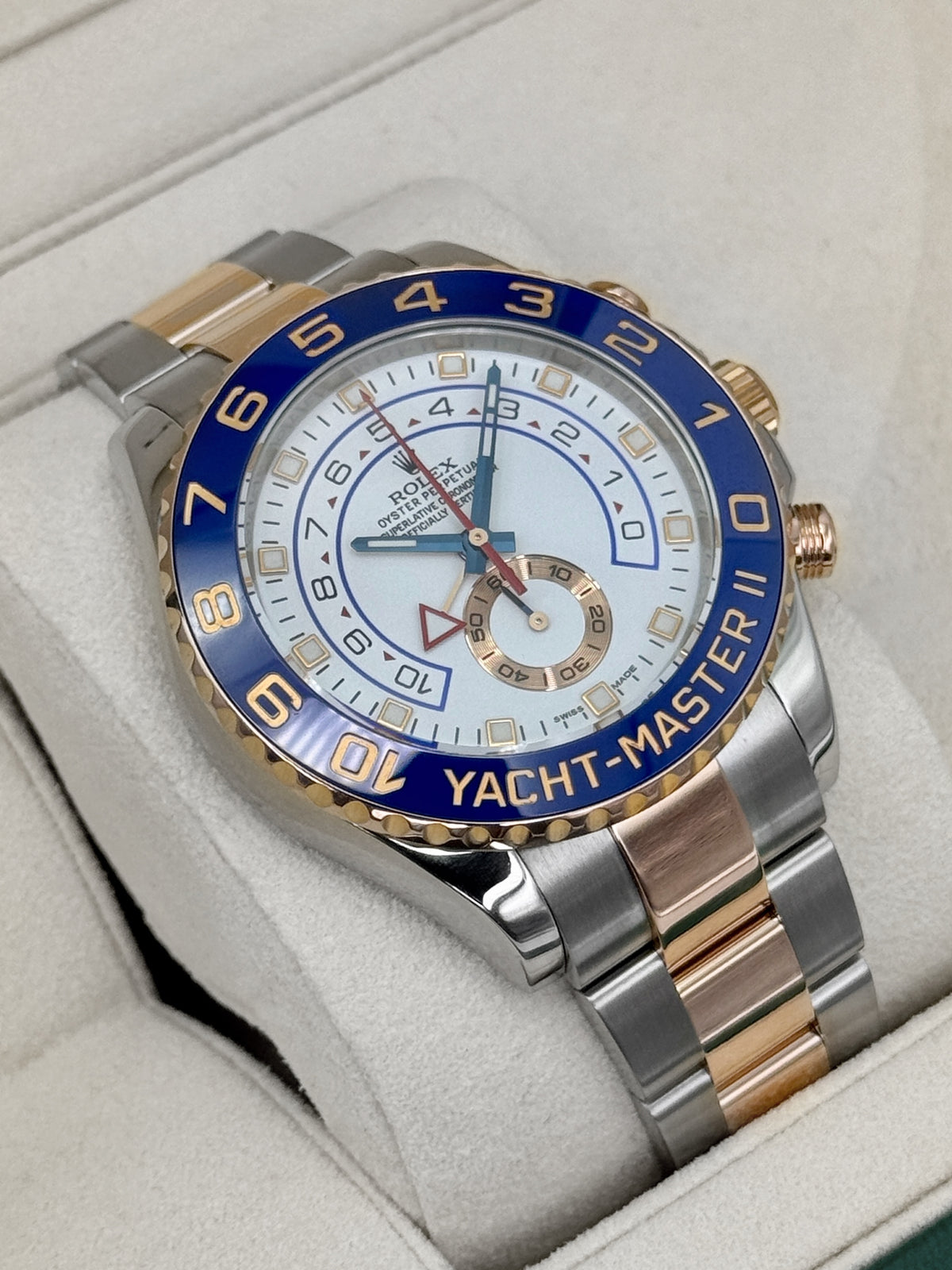 2013 Rolex Yacht-Master II 44mm 116681 Two-Tone White Dial