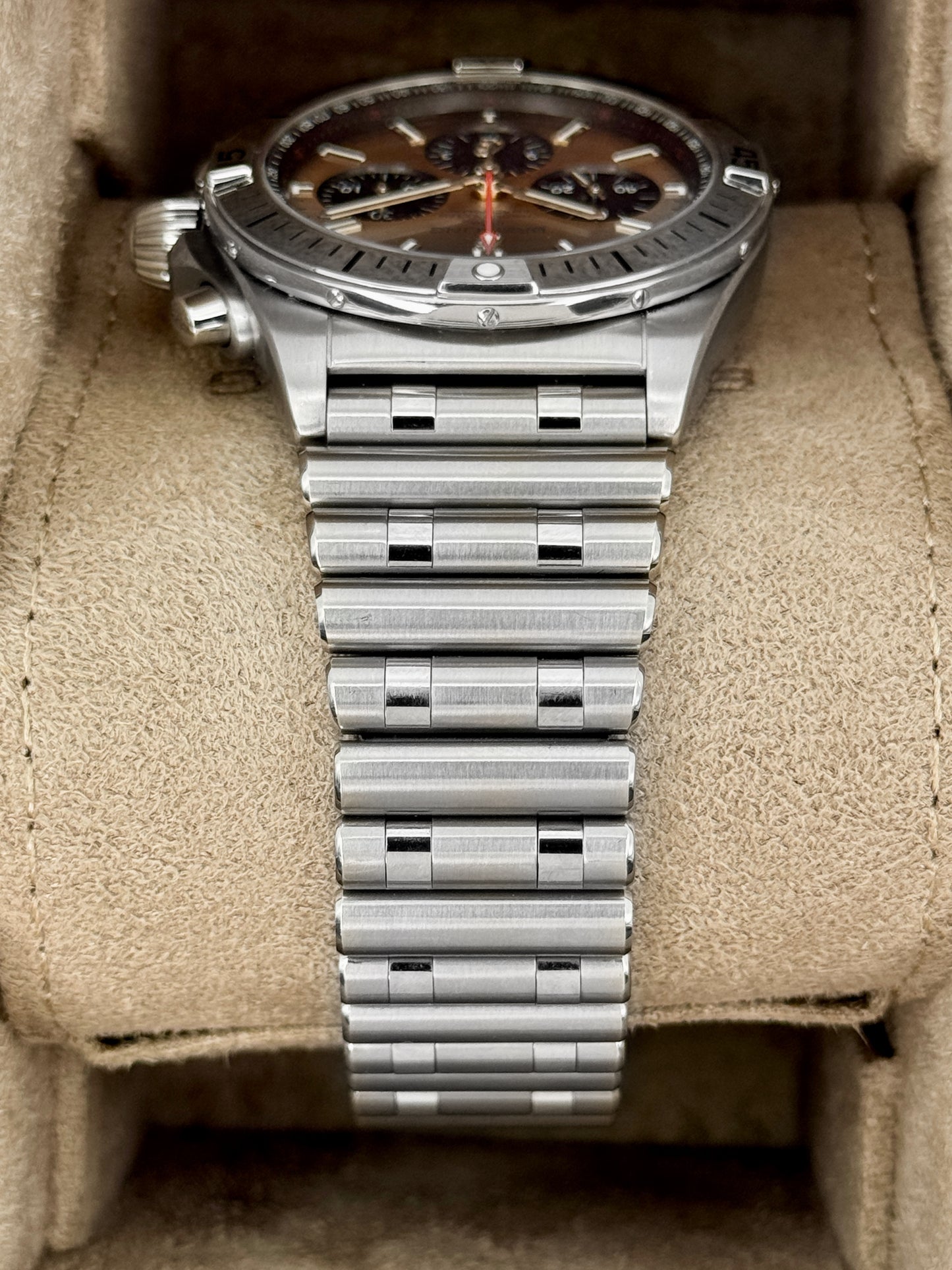 Breitling Chronometer B01 Chronograph 42mm AB01341 Stainless Steel Bronze Dial