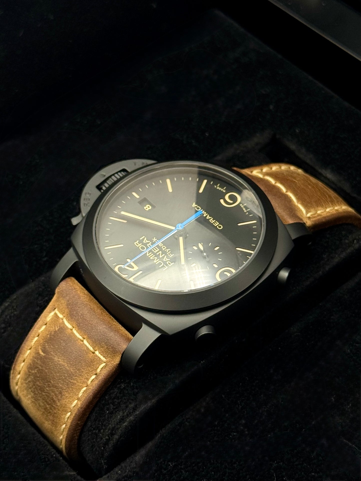 2016 Panerai Luminor 1950 3 Days 44mm PAM00580 Ceramic Black Dial