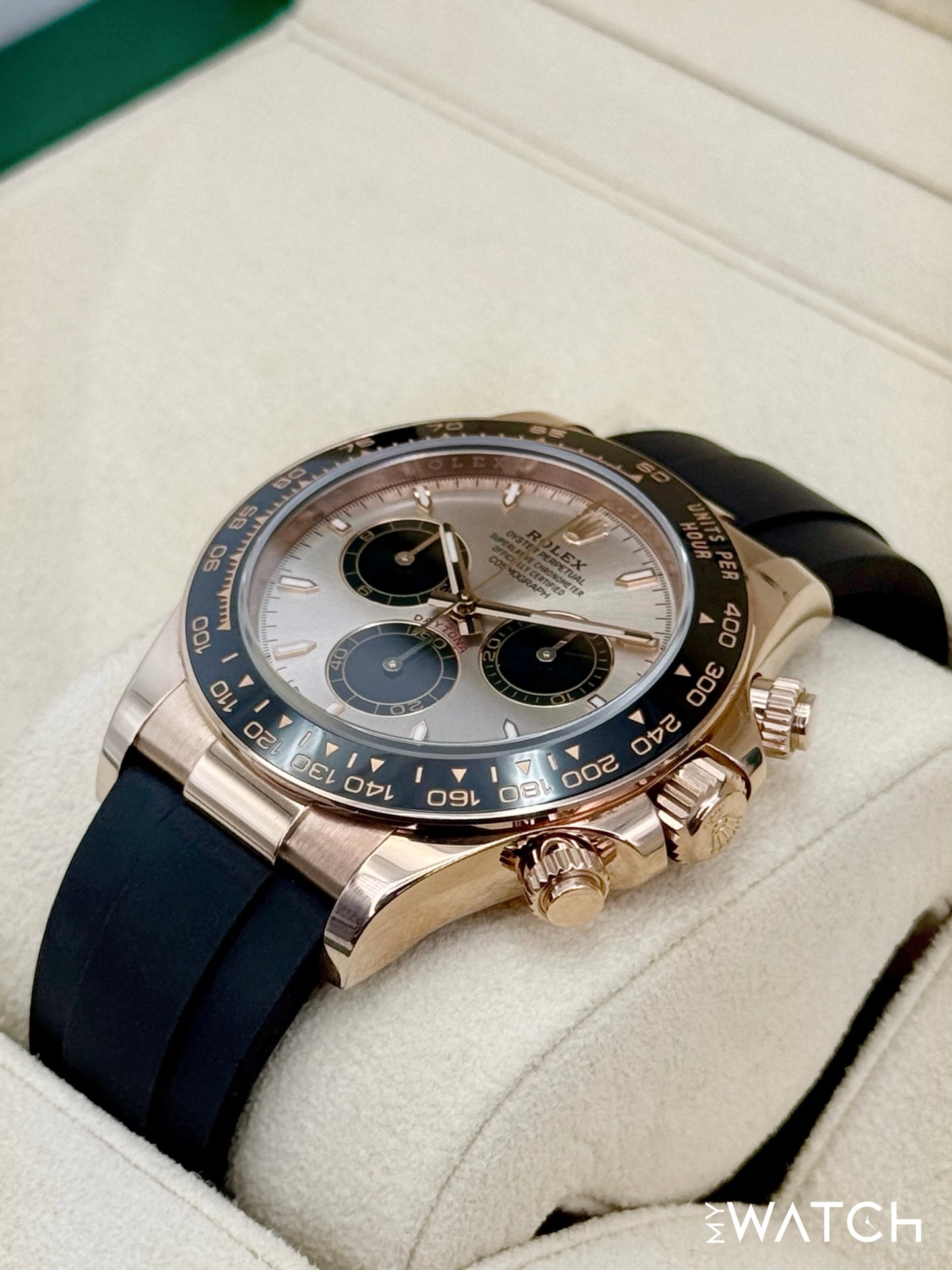 NEW 2025 Rolex Daytona 40mm 126515LN Rose Gold Oysterflex Sundust Dial