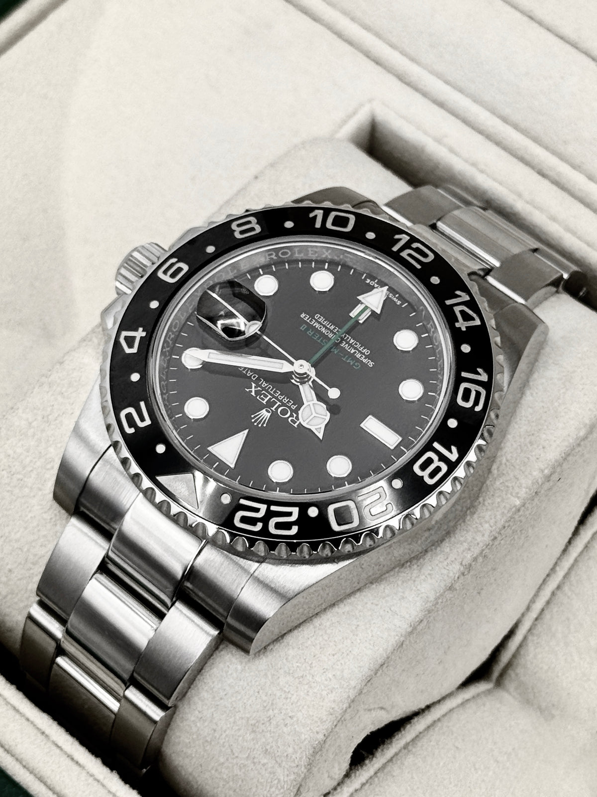 2018 Rolex GMT-Master II 40mm 116710LN Stainless Steel Black Dial