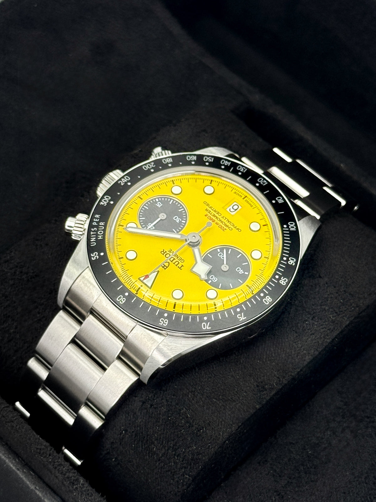 NEW 2026 Tudor Black Bay Chrono 39mm 79310N Stainless Steel Yellow Dial