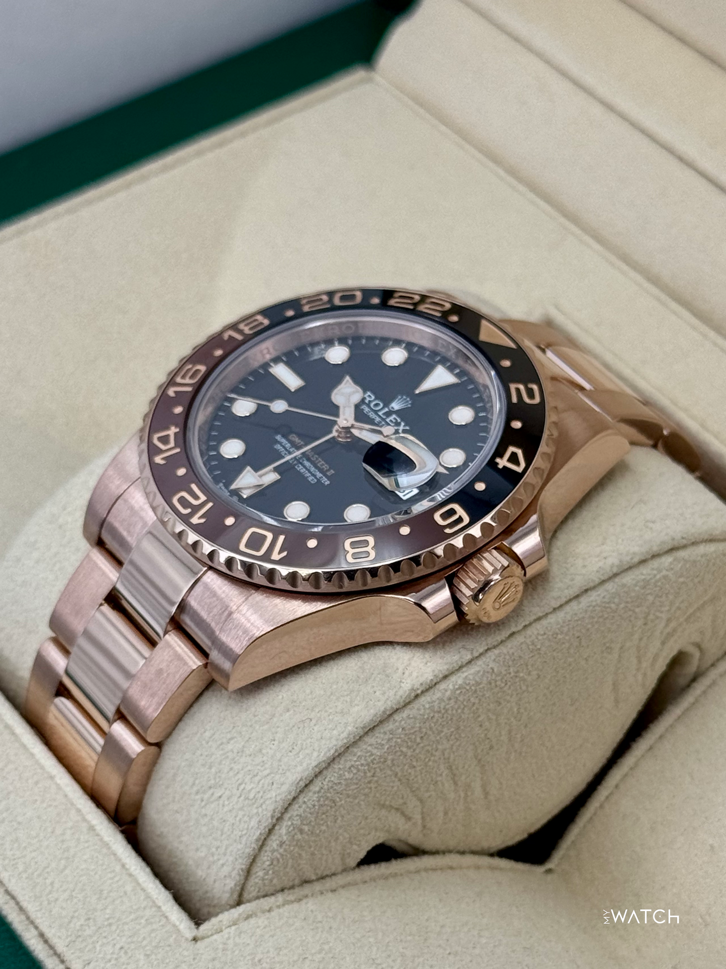 2021 Rolex GMT-Master II "Rootbeer" 40mm 126715CHNR Rose Gold