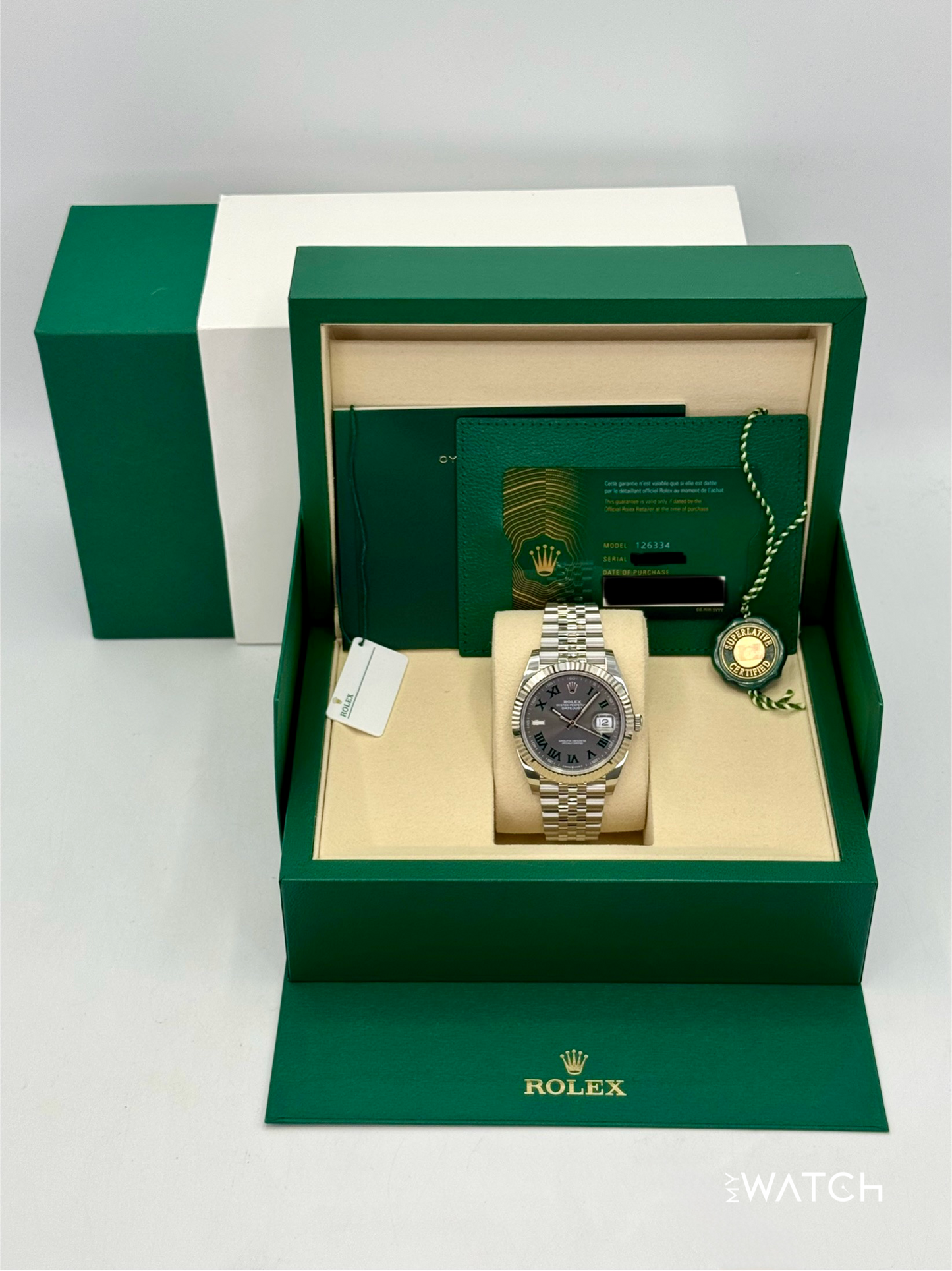 2025 Rolex Datejust 41mm 126334 Jubilee Wimbledon Dial