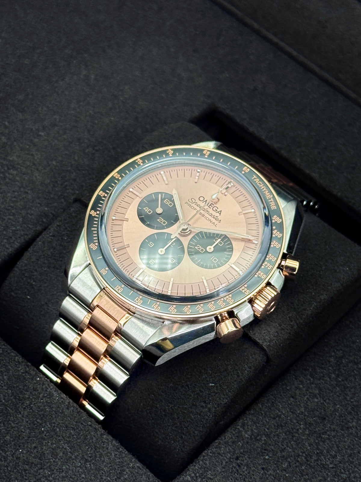 2025 Omega Speedmaster 42mm 310.20.42.50.99.001 Two-Tone Pink Dial