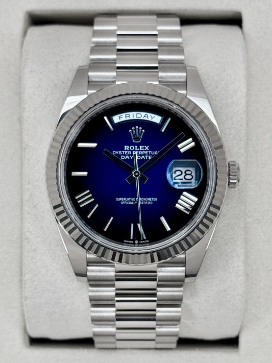 NEW 2026 Rolex Day-Date 40mm 228239 Presidential Blue Ombre Dial