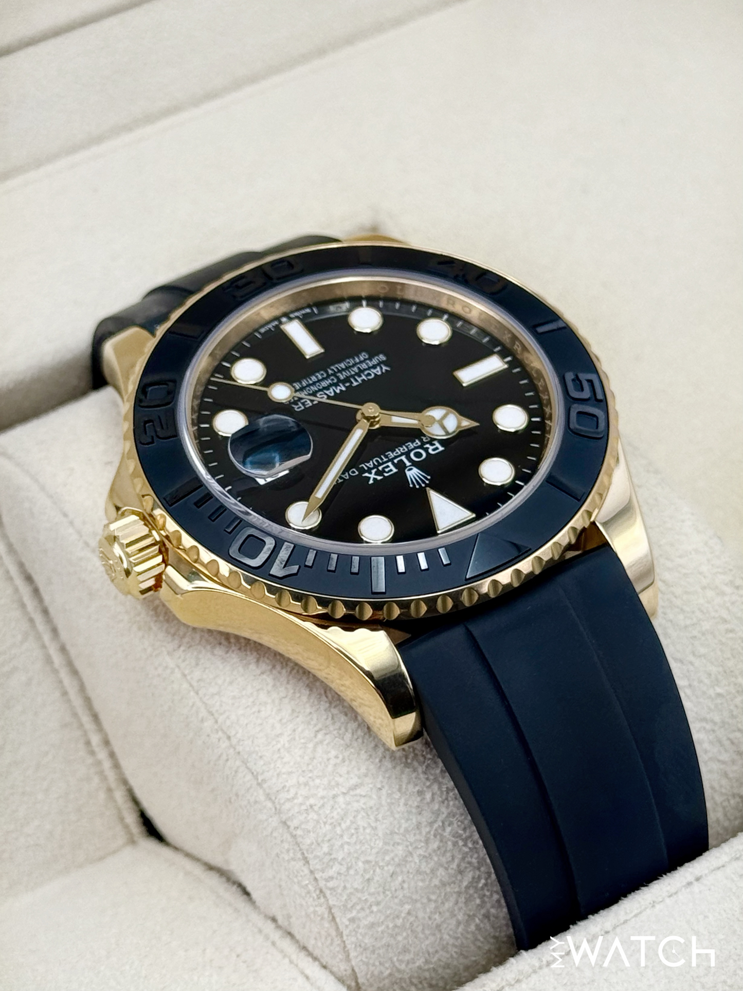 2024 Rolex Yacht-Master 42mm 226658 Gold Oysterflex Black Dial