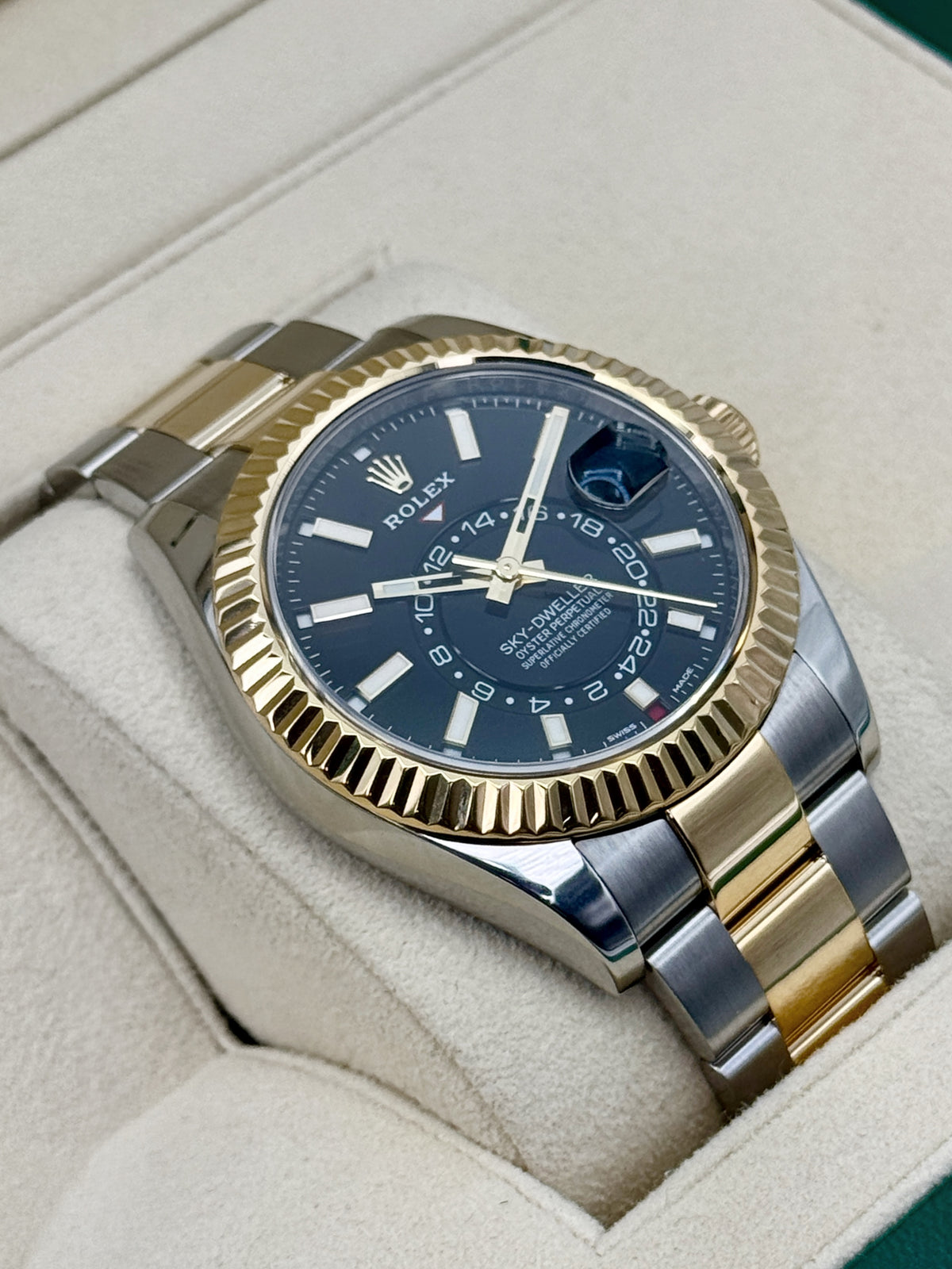 Rolex Sky-Dweller 42mm 326933 Two-Tone Oyster Black Dial
