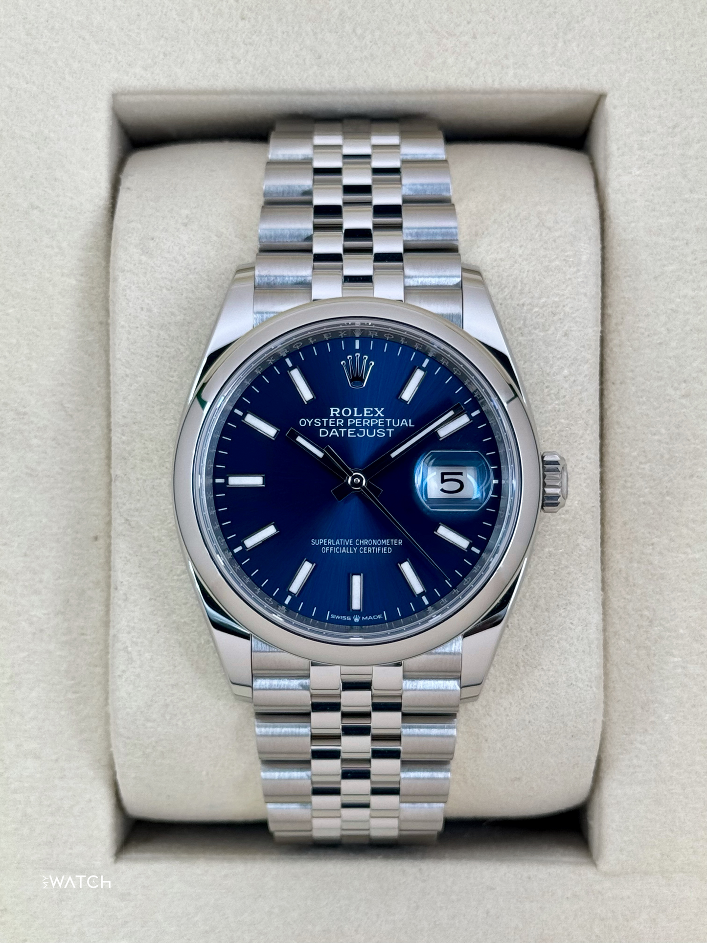 NEW 2026 Rolex Datejust 36mm 126200 Stainless Steel Jubilee Blue Dial - MyWatchLLC