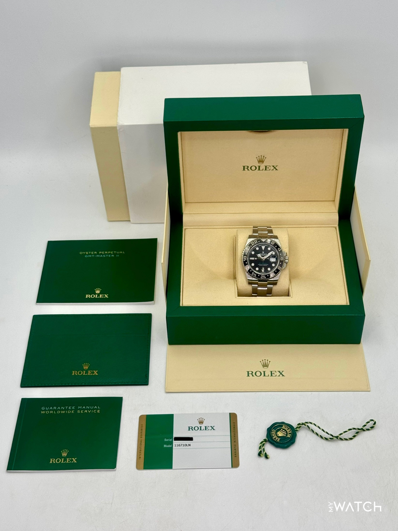 2019 Rolex GMT-Master II 40mm 116710LN Stainless Steel Black Dial - MyWatchLLC
