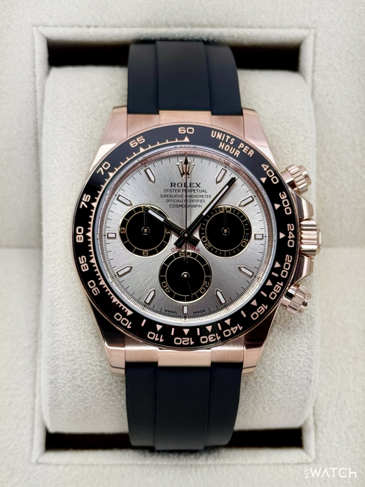 2025 Rolex Daytona 40mm 126515LN Rose Gold Oysterflex Sundust Dial